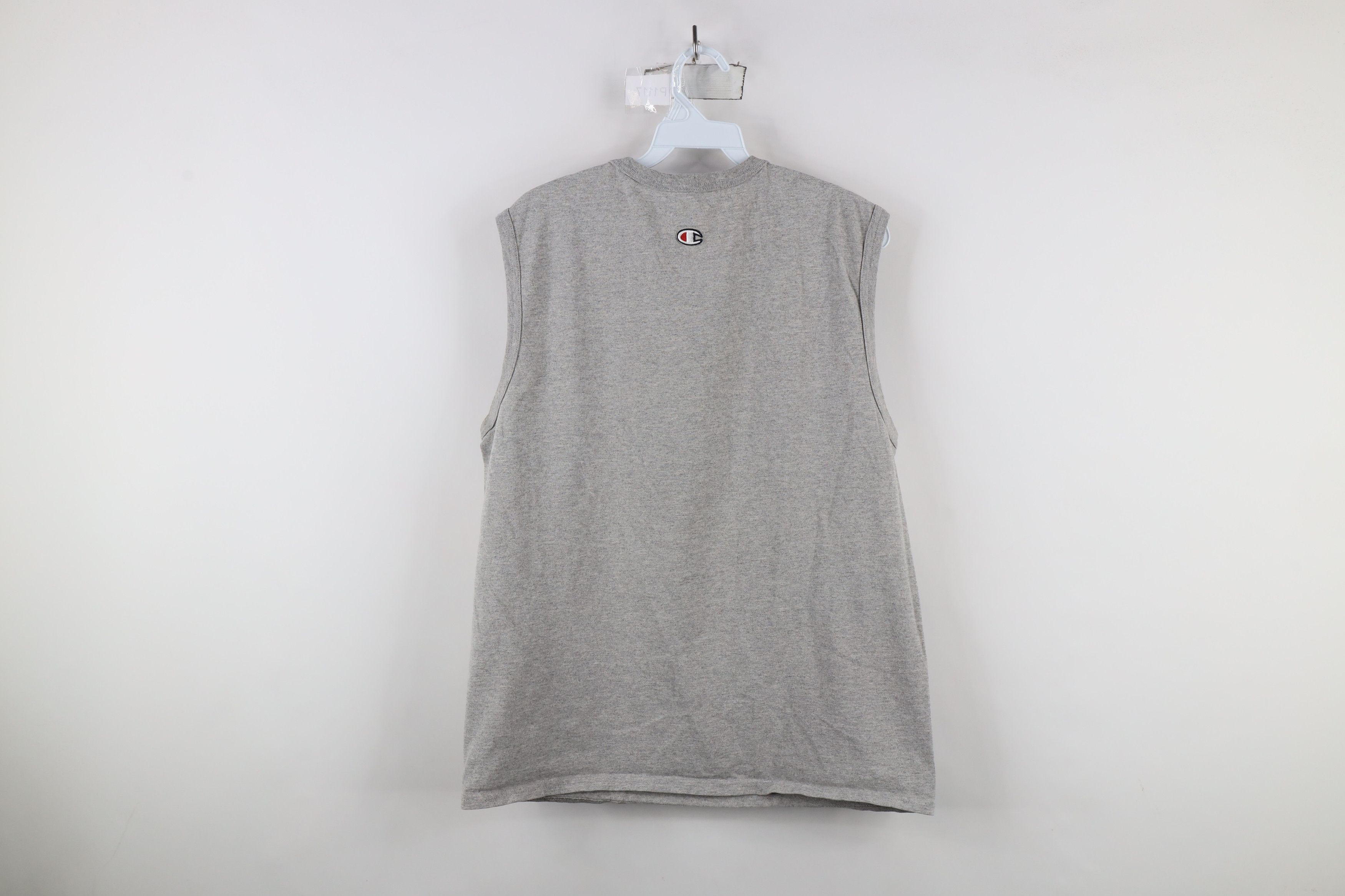 Champion × Vintage Vintage Champion Logo Sleeveless Muscle T-Shirt Heather Gray Size US L / EU 52-54 / 3 - 9 Thumbnail