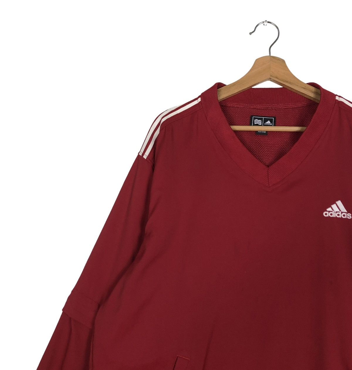 Adidas 🔥VINTAGE LONG SLEEVE PULL OVER ADIDAS STRIPED Size US XXL / EU 58 / 5 - 7 Thumbnail