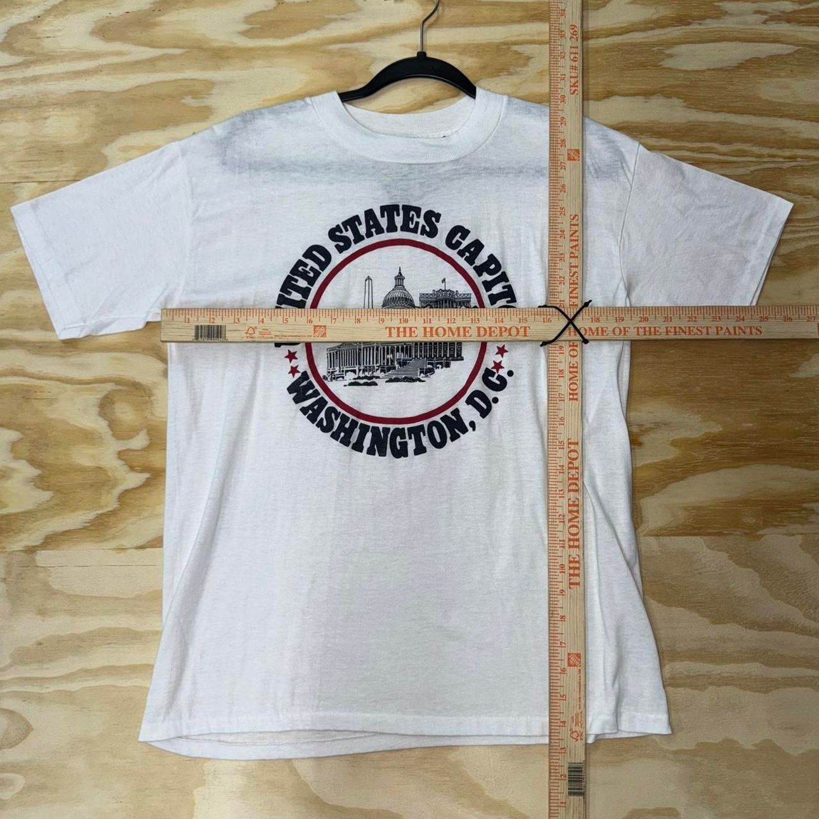 Vintage Vintage y2k united states washington DC 1980s thin t-shirt Size US XL / EU 56 / 4 - 3 Thumbnail
