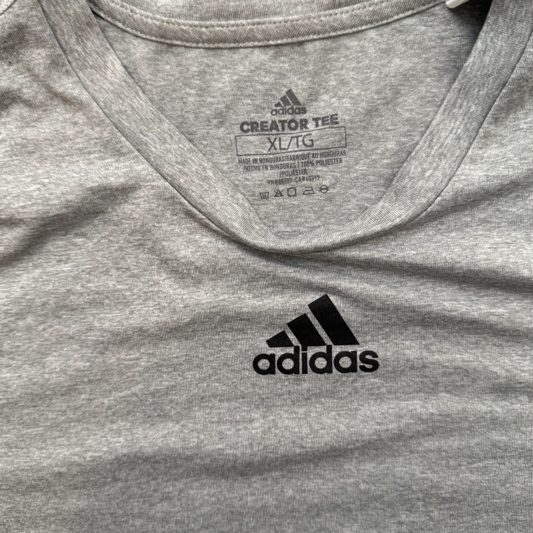 Adidas Adidas Shirt Mens XL Gray Creator Tee Athletic AEROREADY Performance Polyester Size US XL / EU 56 / 4 - 3 Thumbnail