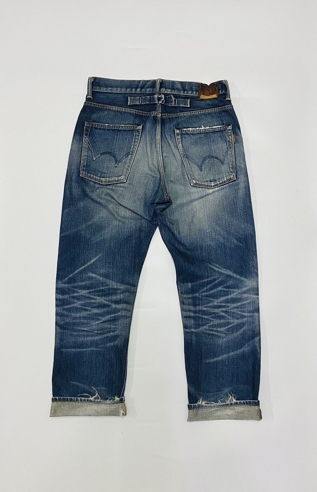 Edwin Vintage Edwin 505XX Orange Tag Selvedge Distressed Size US 32 / EU 48 - 2 Thumbnail