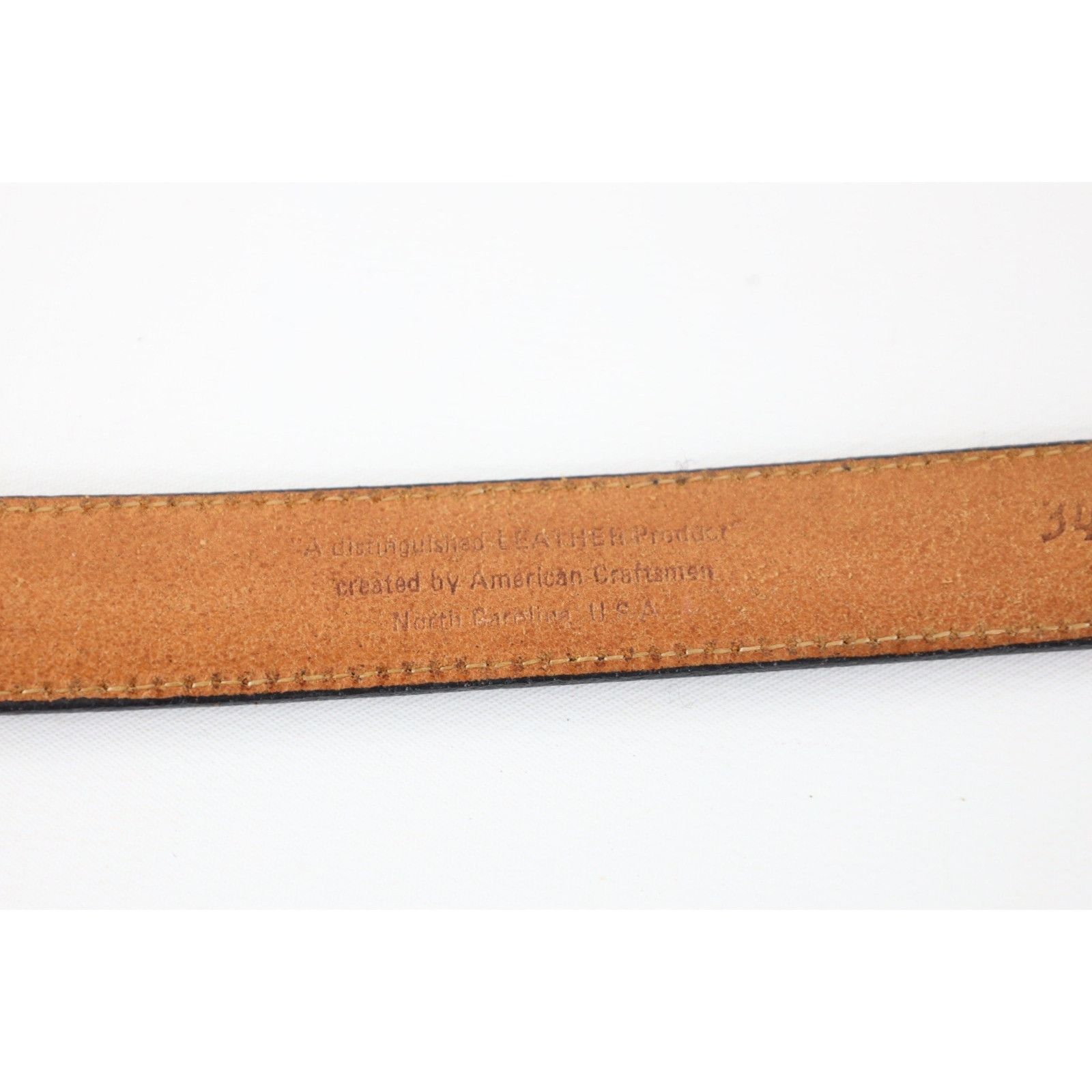 Vintage Vintage 70s 80s Streetwear Craftsmen Leather Waist Belt Size 34 - 7 Thumbnail