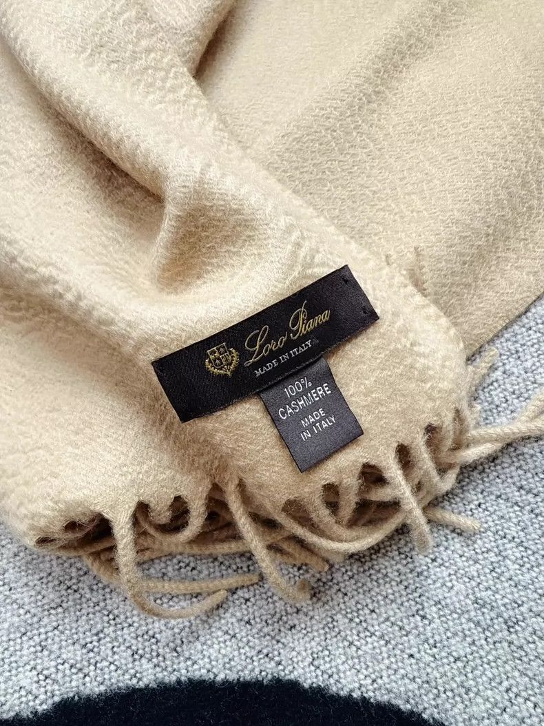 Loro Piana LORO PIANA Carce color tasselled cashmere border scarf Size ONE SIZE - 3 Thumbnail