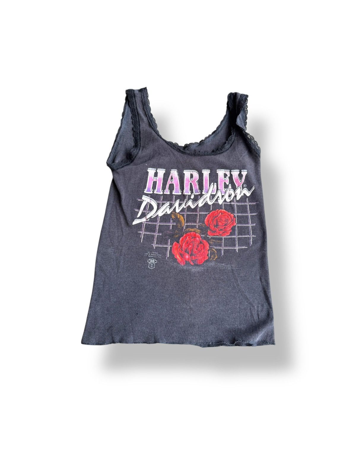 Harley Davidson × Vintage *RARE* VINTAGE 1988 80s 3D EMBLEM HARLEY DAVIDSON TANK TOP Size M / US 6-8 / IT 42-44 - 1 Thumbnail
