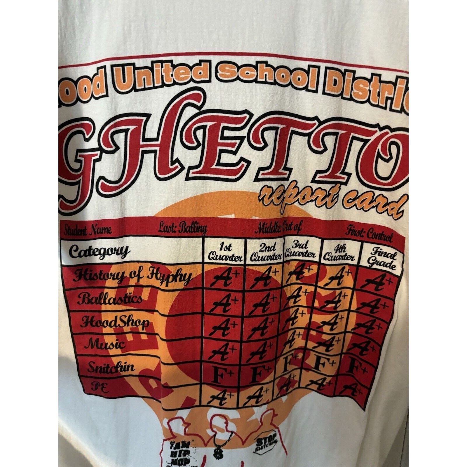 Other vintage hood united school district white y2k T-shirt Xl Size US XL / EU 56 / 4 - 5 Thumbnail