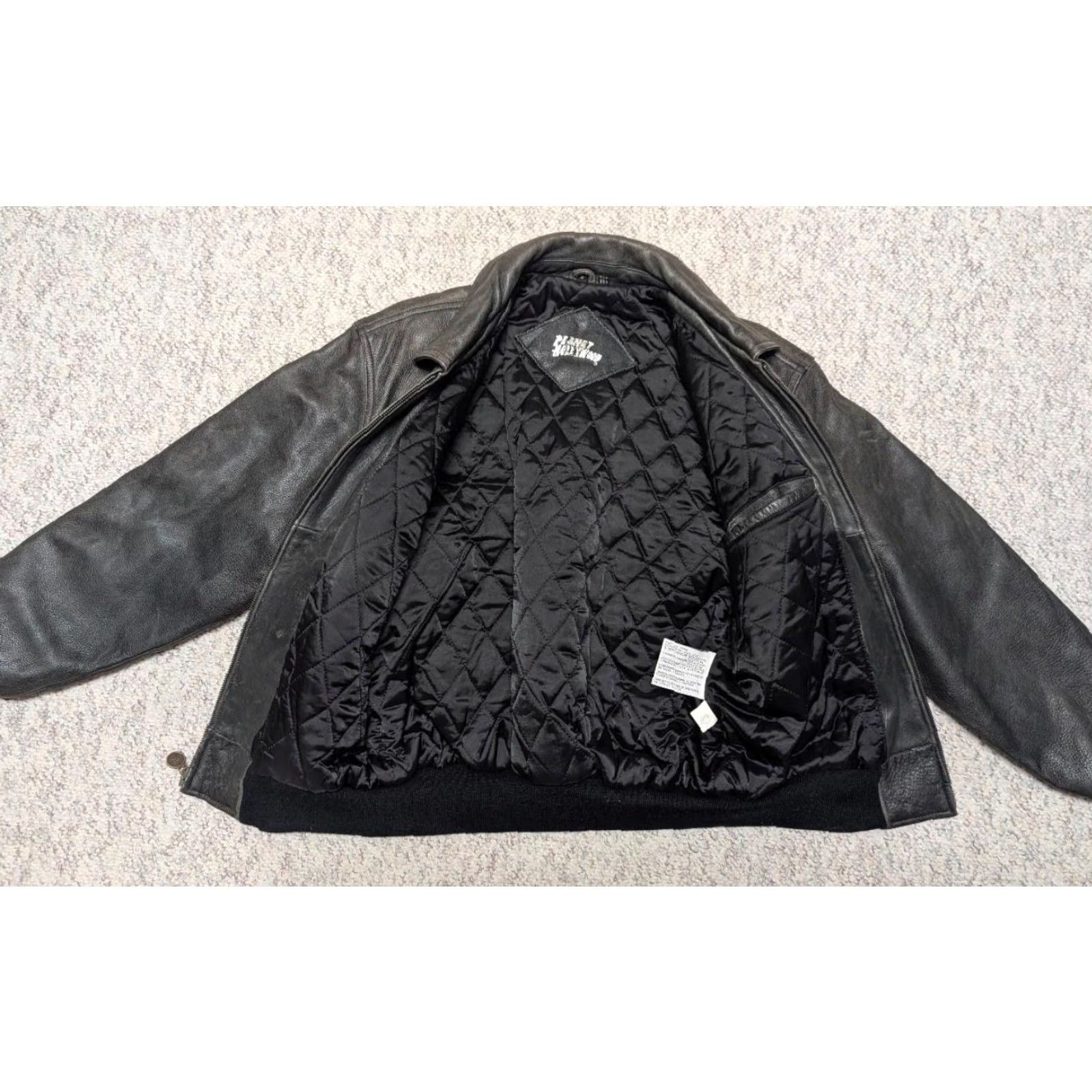 Planet Hollywood VINTAGE PLANET HOLLYWOOD bomber jacket Leather S Mens Black 1990s Paris Size US S / EU 44-46 / 1 - 5 Thumbnail