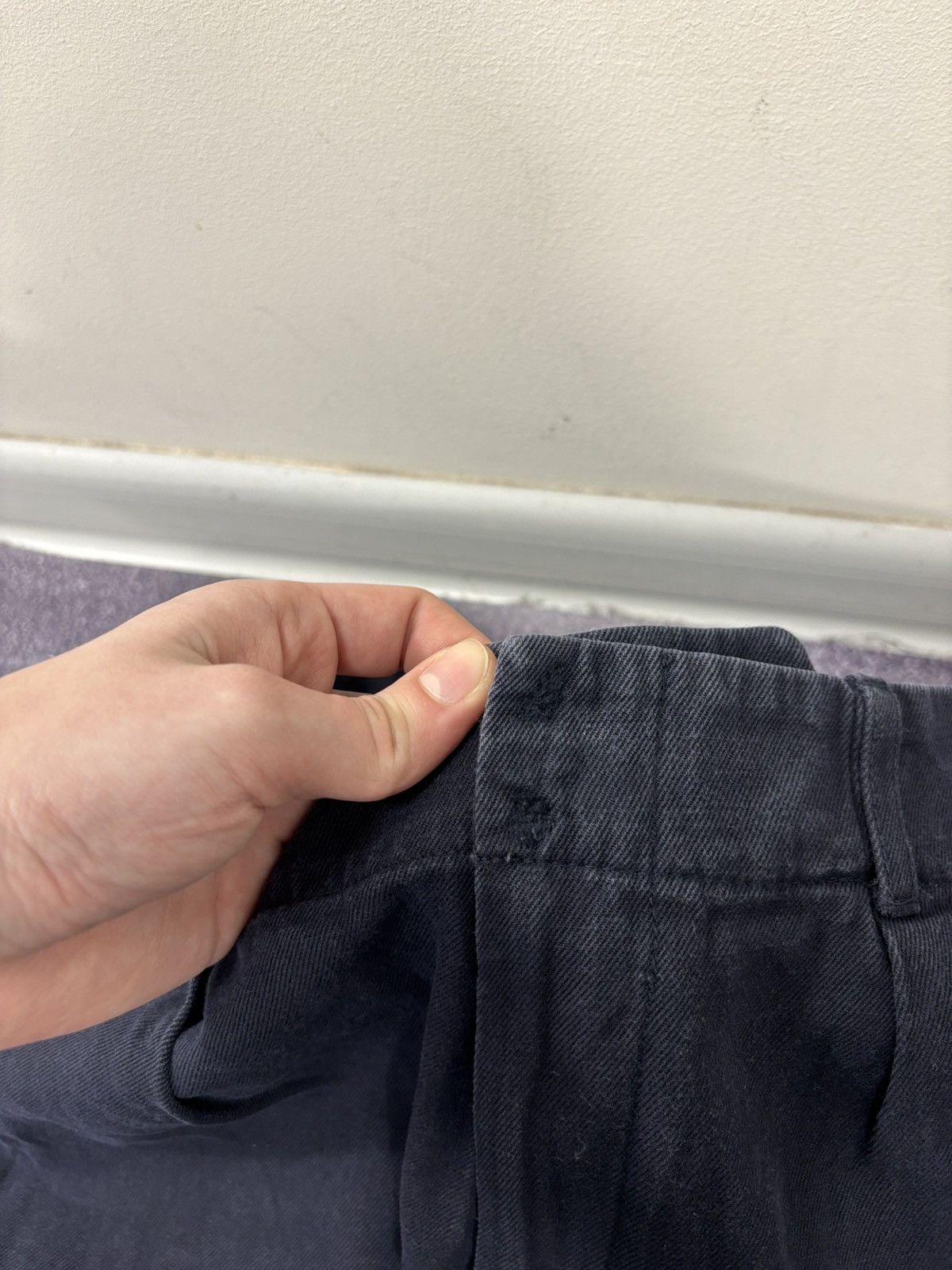 A.P.C. A.P.C. Rue Madame Paris Men’s Navy Blue Cotton Linen Pants Size US 30 / EU 46 - 7 Thumbnail