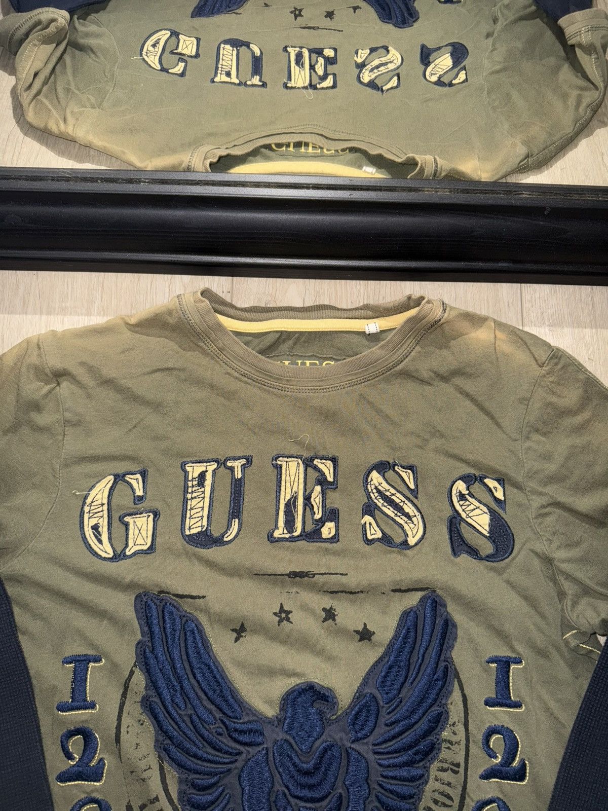 Affliction × Guess × Vintage Vintage / Y2K Guess Embossed Eagle Shirt Size US S / EU 44-46 / 1 - 2 Thumbnail