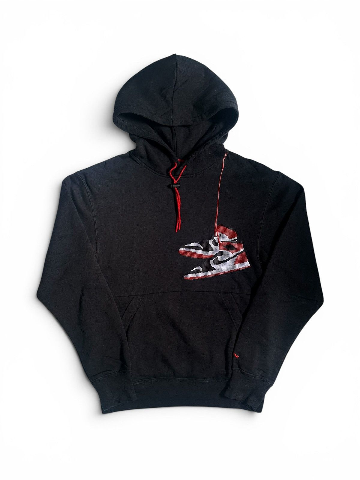 Jordan Brand Nike Air Jordan 1 Black Toe Holiday Pullover Hoodie Stitch Size US XS / EU 42 / 0 - 1 Thumbnail