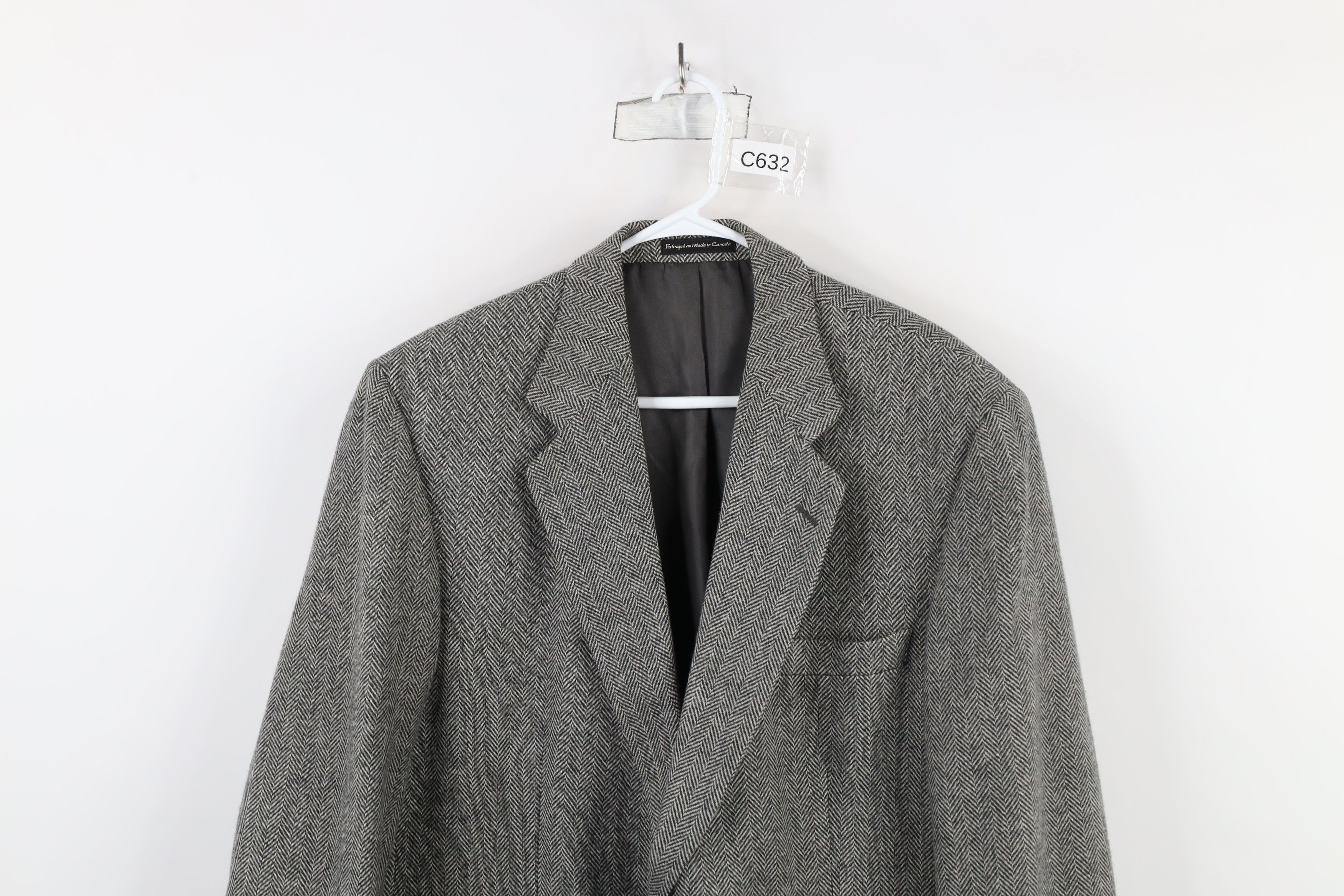 Vintage Vintage 90s Streetwear Herringbone 2 Button Blazer Jacket Size US XXL / EU 58 / 5 - 2 Thumbnail