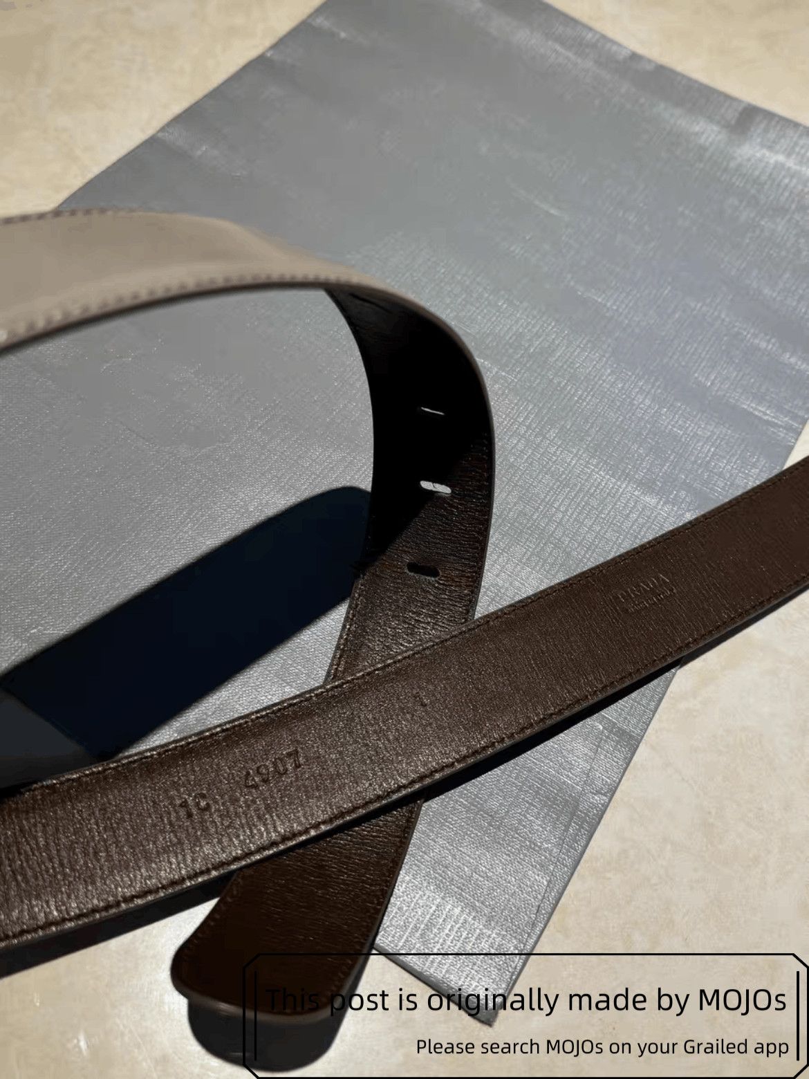 Prada Prada Silver Buckle Silver Square Buckle Belt Size ONE SIZE - 4 Thumbnail