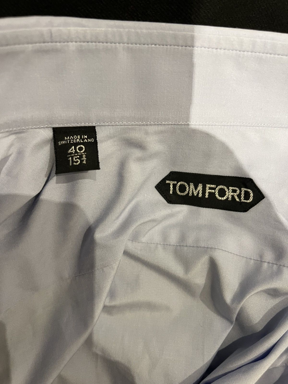 Tom Ford TOM FORD Dress Shirt cotton shirt 40 15.3/4 Blue Size US M / EU 48-50 / 2 - 7 Thumbnail