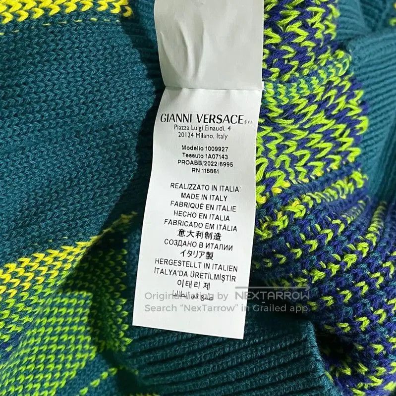 Versace Versace Green Cotton Men's Long Sleeve Cardigan . Size US L / EU 52-54 / 3 - 7 Thumbnail