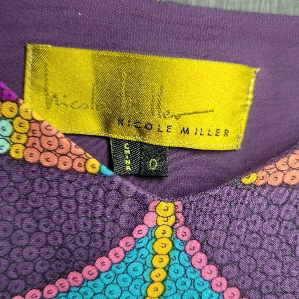 Nicole Miller Nicole Miller , multi colored mini dress, NWOT, Size 0 Size XS / US 0-2 / IT 36-38 - 2 Thumbnail
