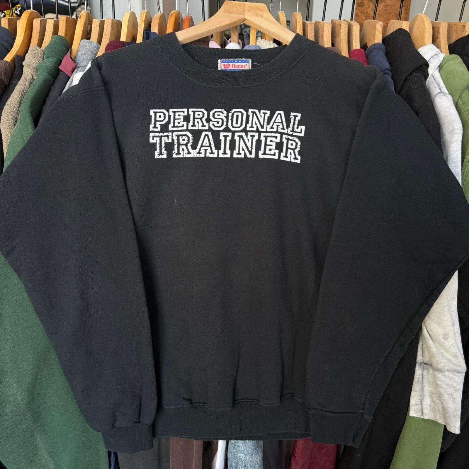 Hanes Vintage Personal Trainer Sweatshirt Black Size US S / EU 44-46 / 1 - 1 Thumbnail