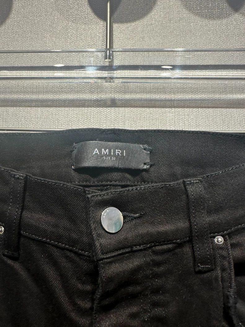 Amiri Amiri knee patch leather black jeans Size US 32 / EU 48 - 3 Thumbnail