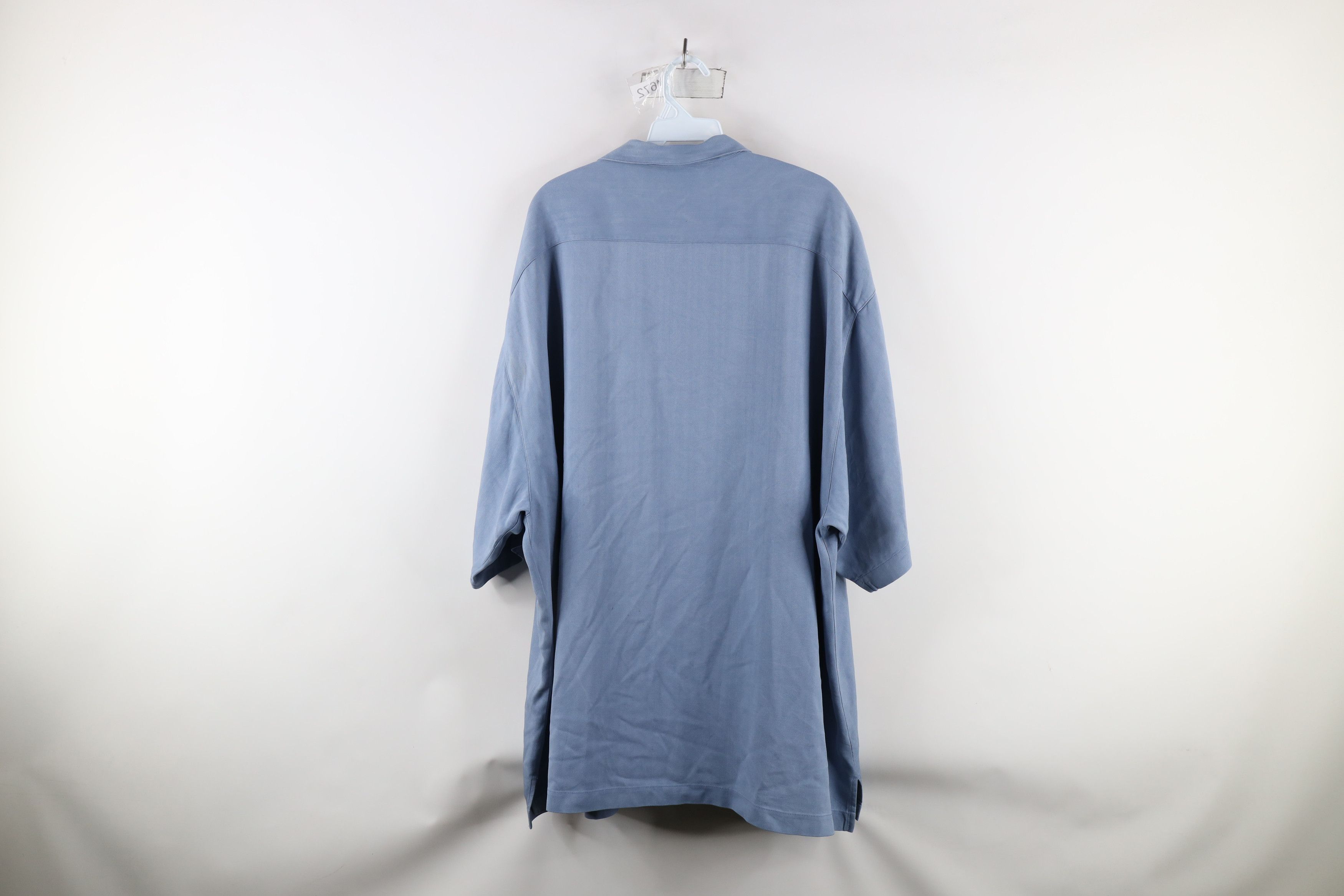 Tommy Bahama × Vintage Vintage 90s Tommy Bahama Herringbone Looped Collar Shirt Size US XXL / EU 58 / 5 - 12 Thumbnail