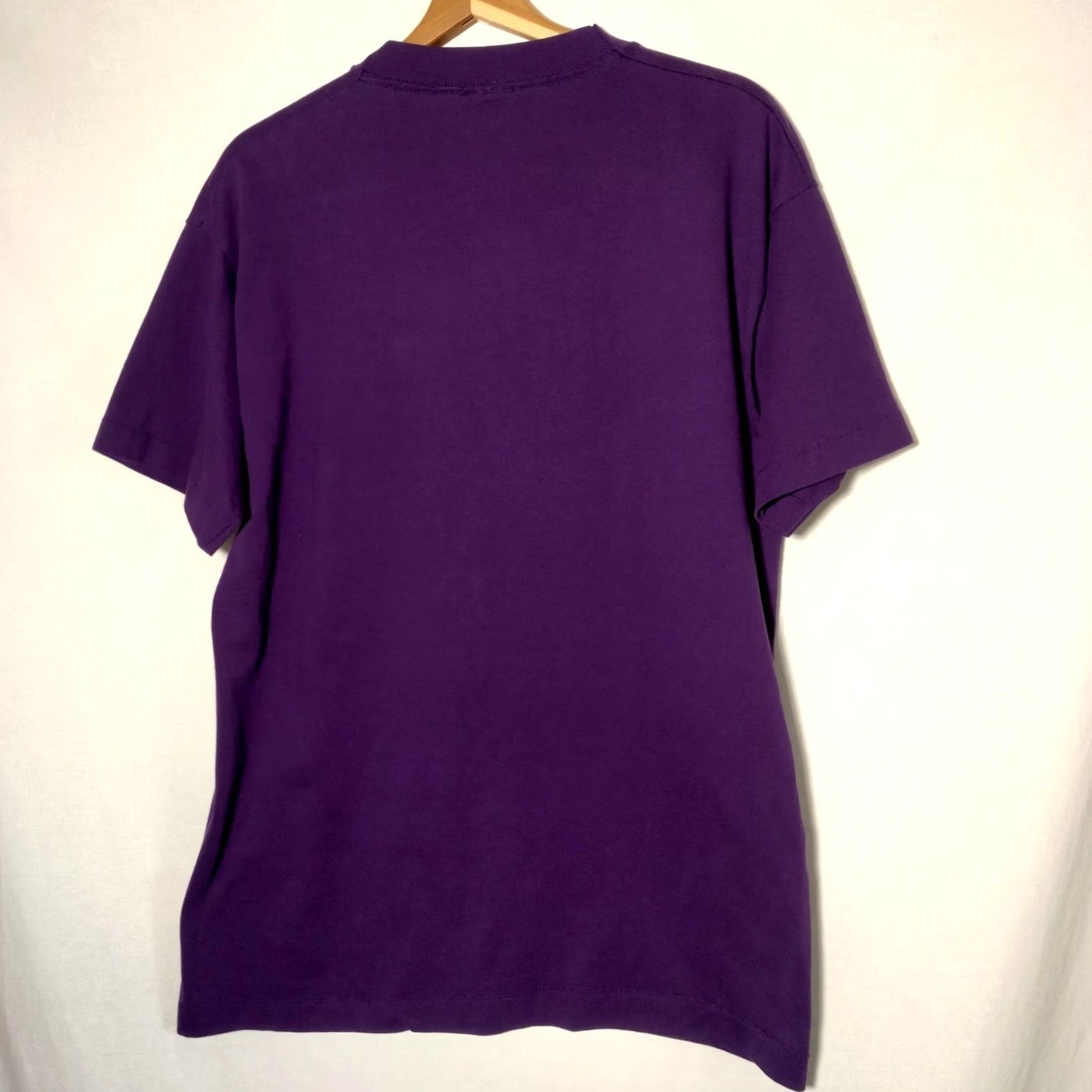Fruit Of The Loom Vintage Cowboy Shirt Large Purple Glitter Single Stitch Cotton Blend Size US L / EU 52-54 / 3 - 3 Thumbnail