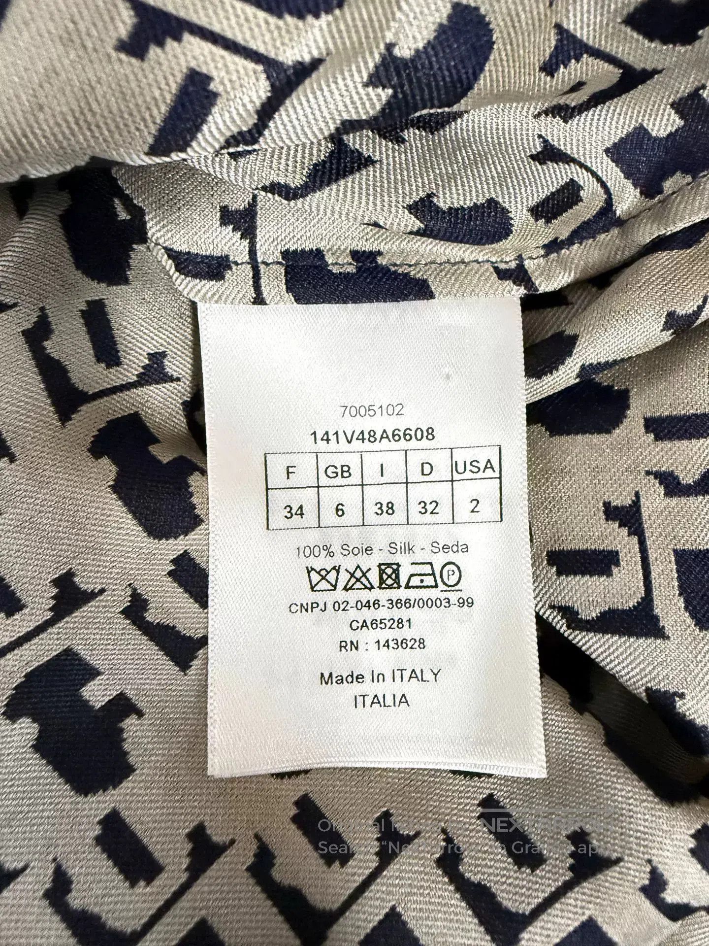 Dior full print casual jacket by dior. Size US XS / EU 42 / 0 - 8 Thumbnail