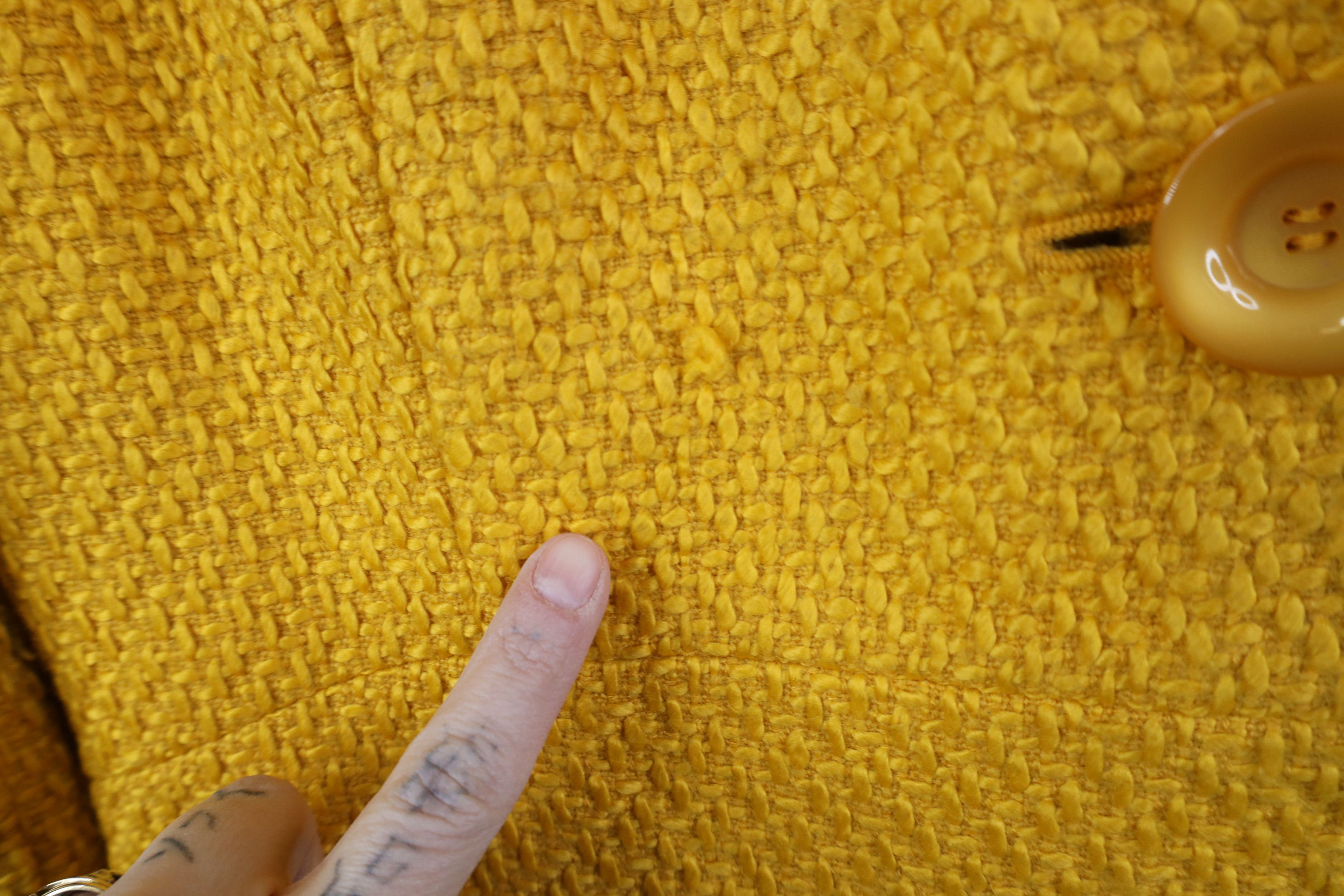 Vintage Vintage 90s Streetwear Weave Suit Coat Blazer Jacket Yellow Size XL / US 12-14 / IT 48-50 - 5 Thumbnail