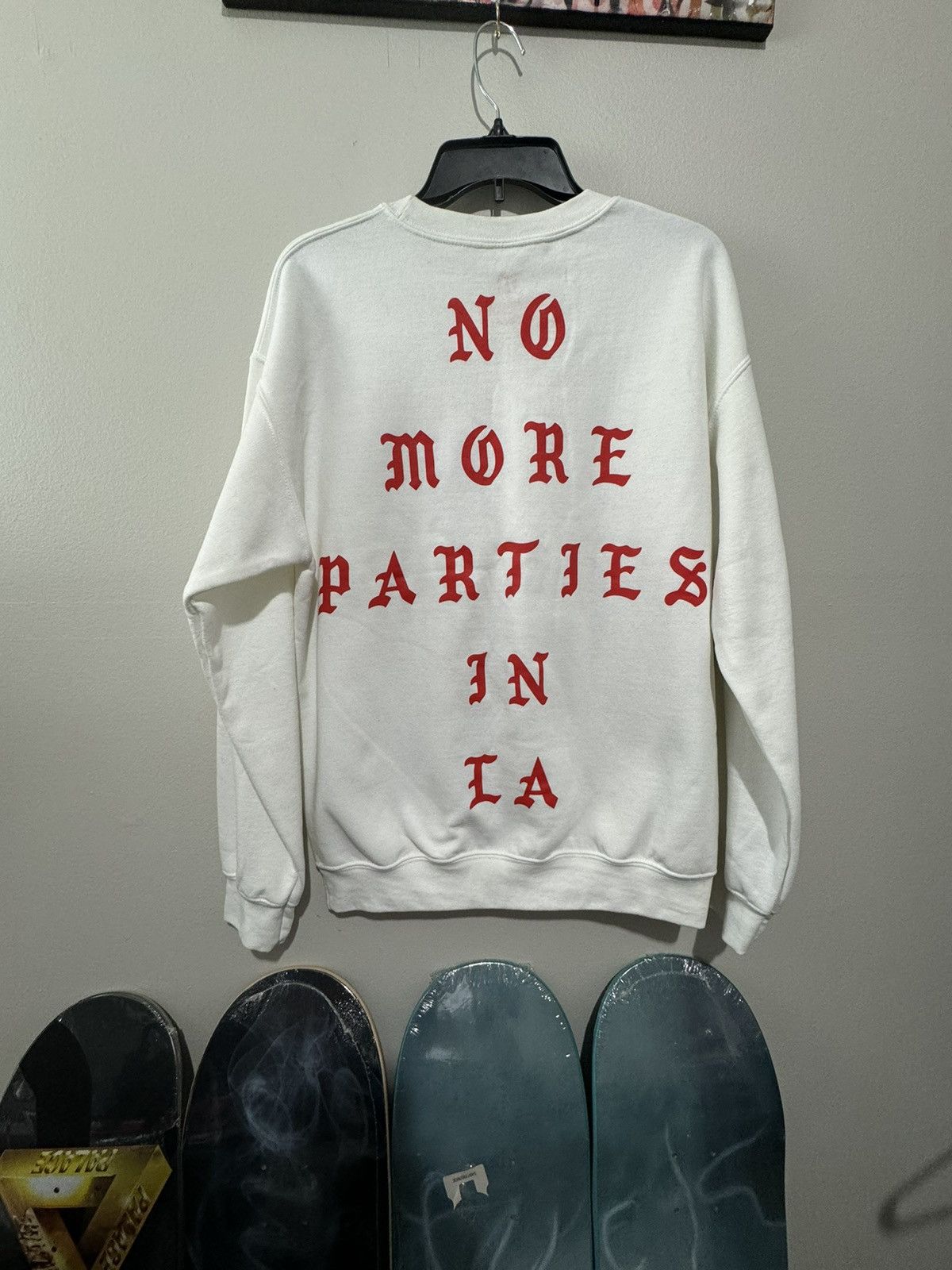image of Kanye West No More Parties In La Sweater White Medium, Men's