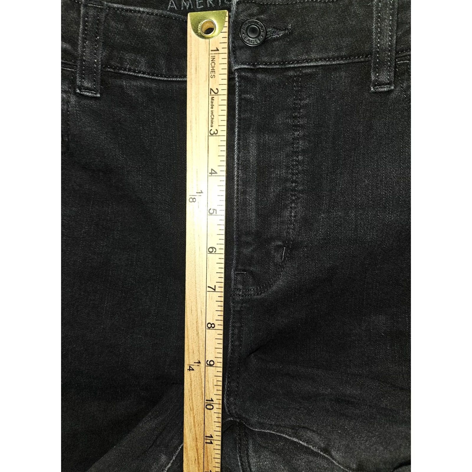 American Eagle Outfitters American Eagle Outfitters Jeans Womens 14 Black Rise Jegging Stretch Size 36" / US 14 / IT 50 - 6 Thumbnail
