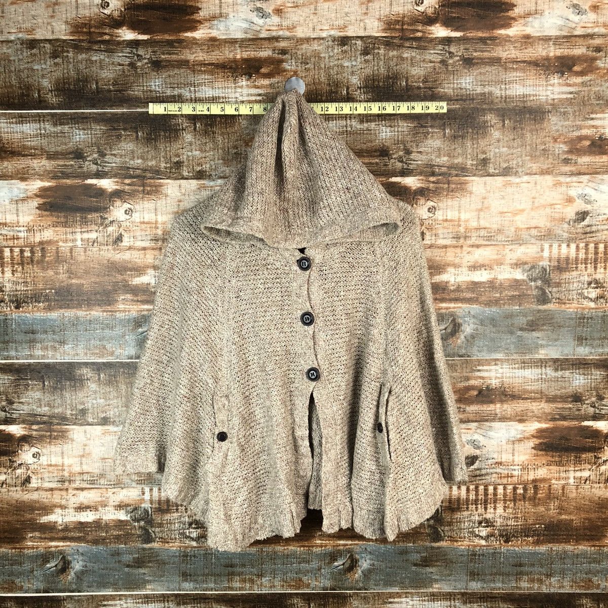 Japanese Brand Navy Natural Brown Cloaks Hoodie #A1518 Size US M / EU 48-50 / 2 - 1 Thumbnail