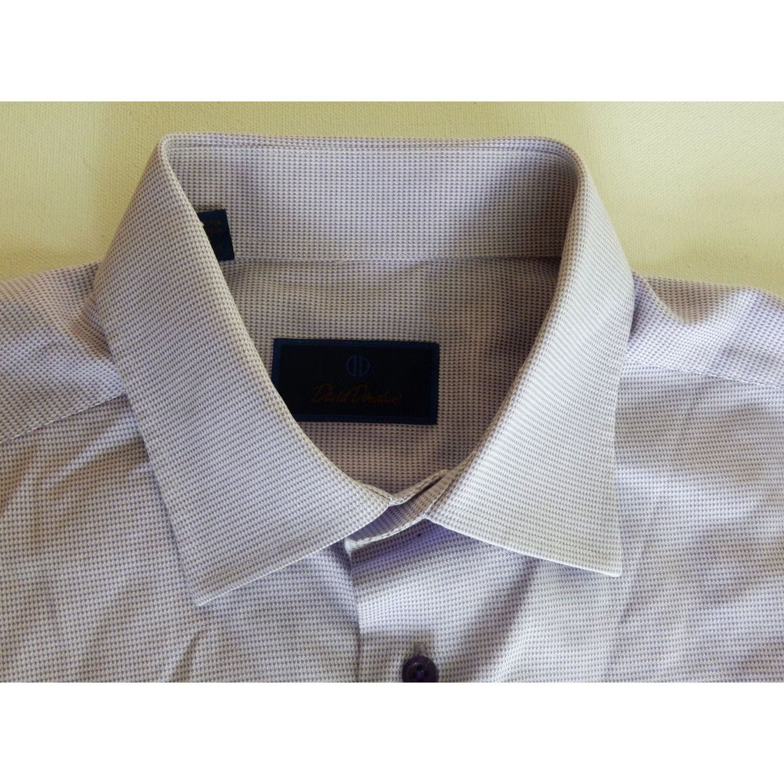 David Donahue David Donahue Dress Shirt Men Size 17-34/35 Long Sleeve Purple Cotton Cotton 17-34/35 Shirt Mens Size 46R - 2 Thumbnail