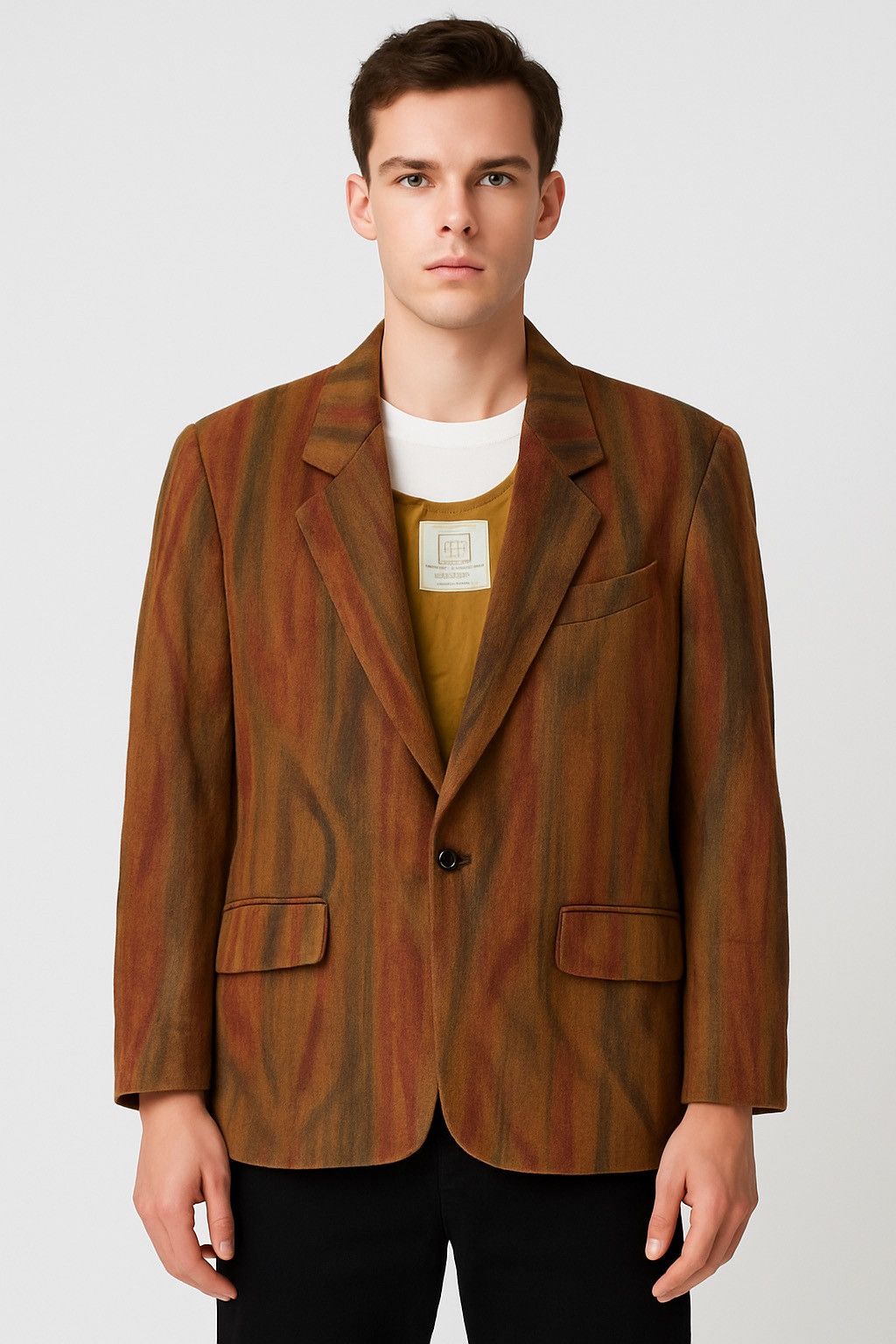 Enrico Coveri Vintage Enrico Coveri Boutique Striped Wool Blazer Italy 80s Size US M / EU 48-50 / 2 - 3 Thumbnail