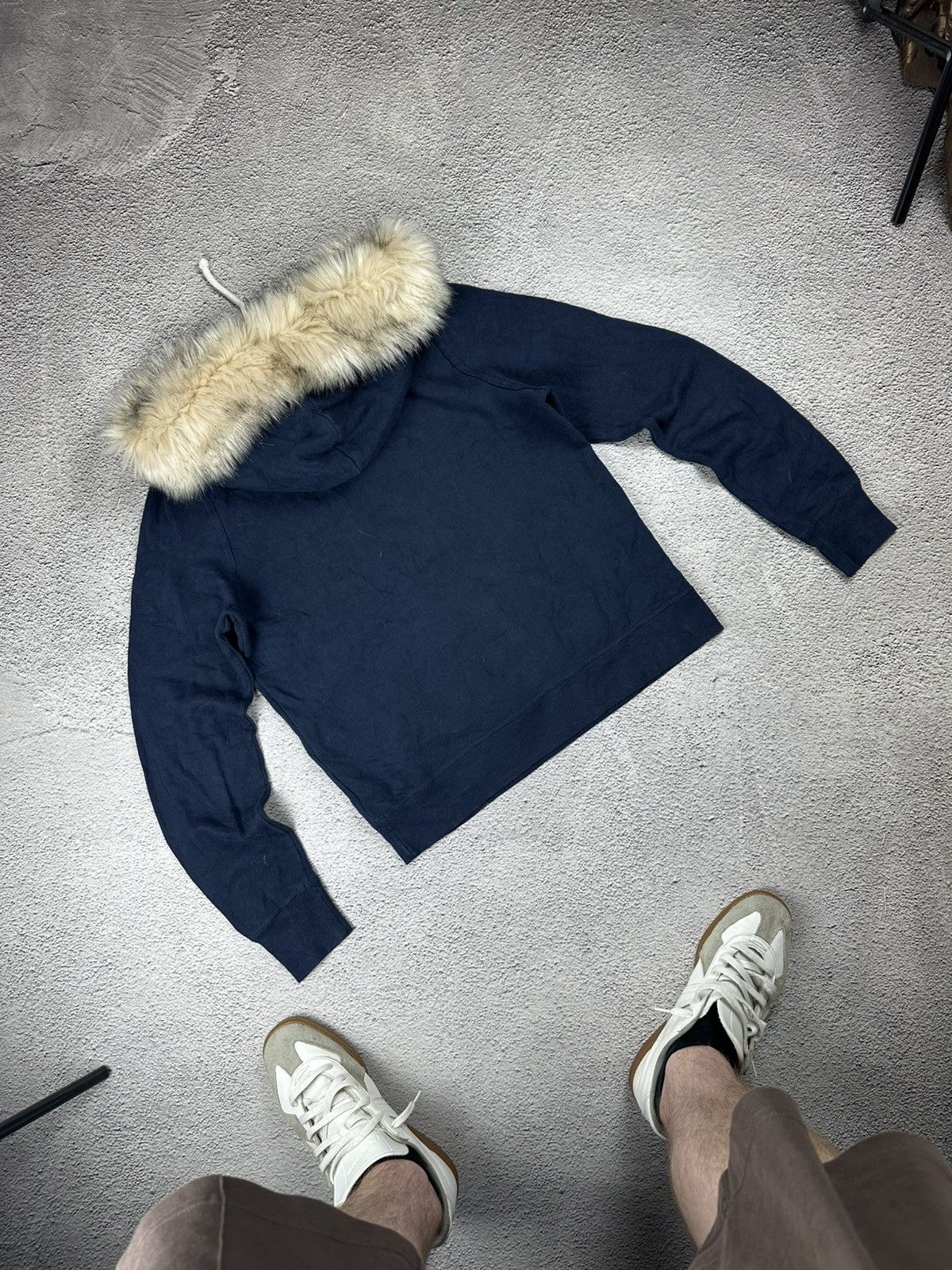 Abercrombie & Fitch Vintage Abercrombie Fitch Fur Fuzzy Hoodie Y2K Faded LGB Size M / US 6-8 / IT 42-44 - 2 Thumbnail