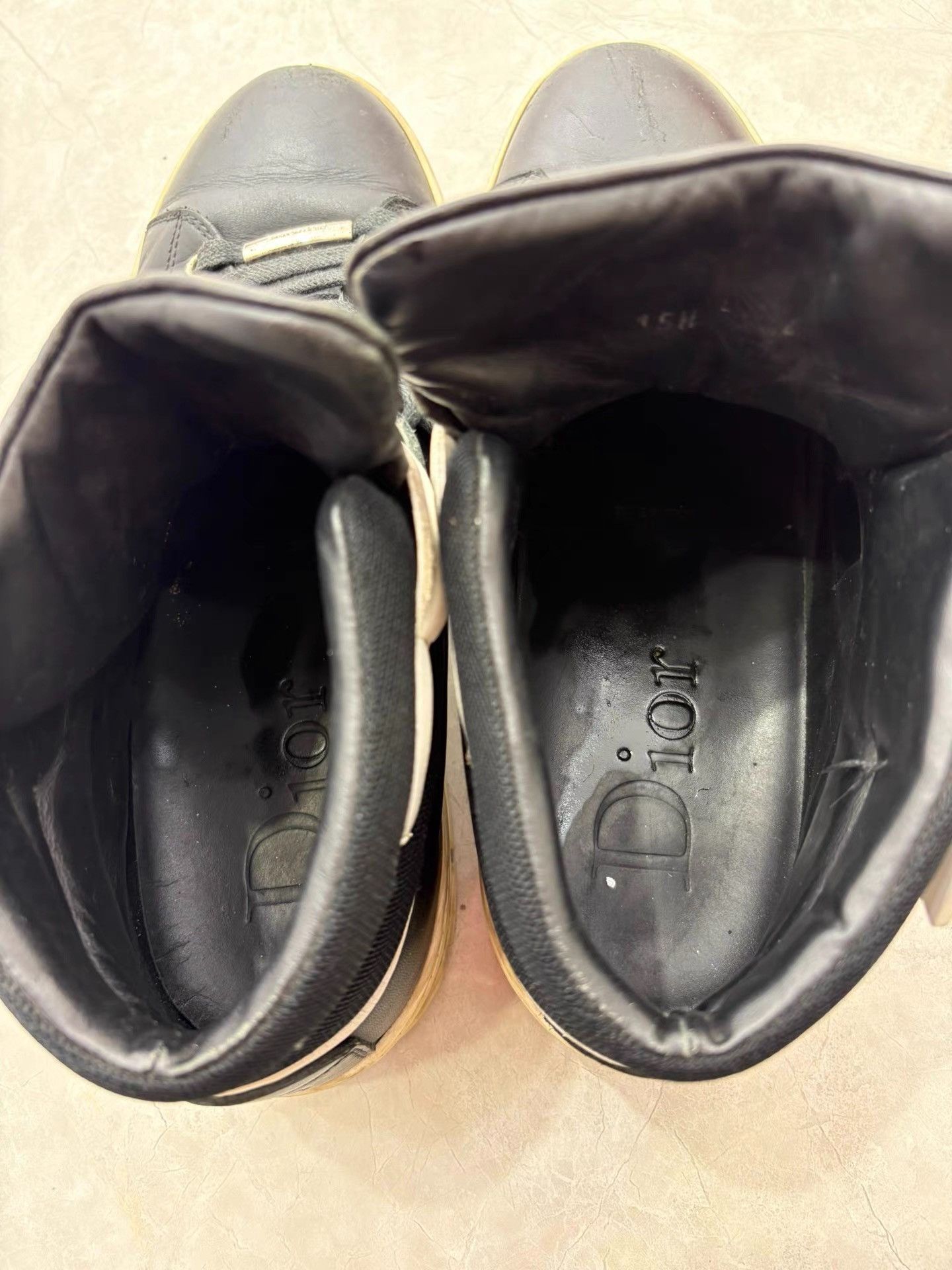 Dior Dior Men's Black Leather High-top Casual Shoes K29 Size US 9 / EU 42 - 4 Thumbnail