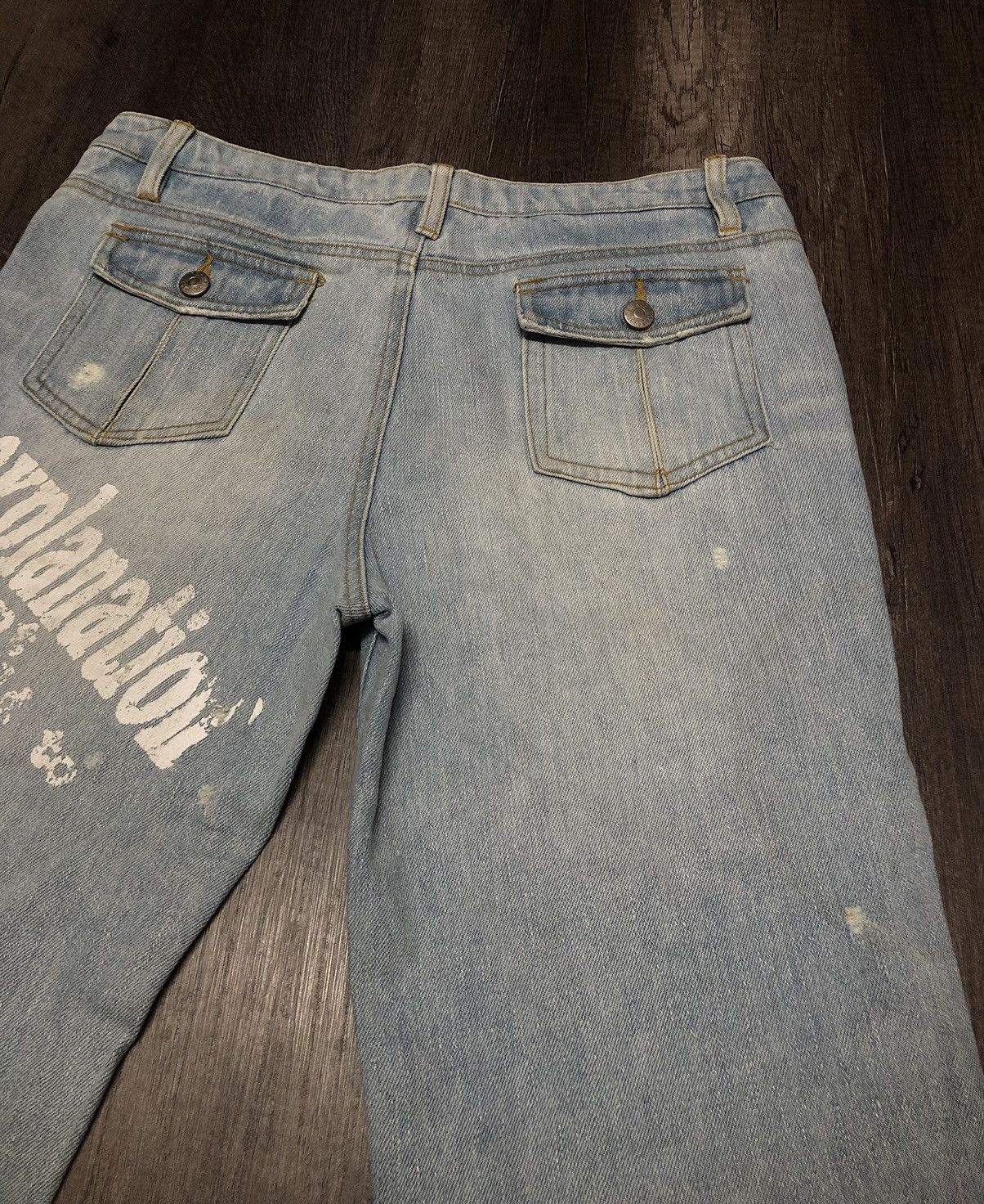 Japan Blue × Japanese Brand SKY BOMBER 391B08 Distressed Jeans Size US 32 / EU 48 - 18 Thumbnail