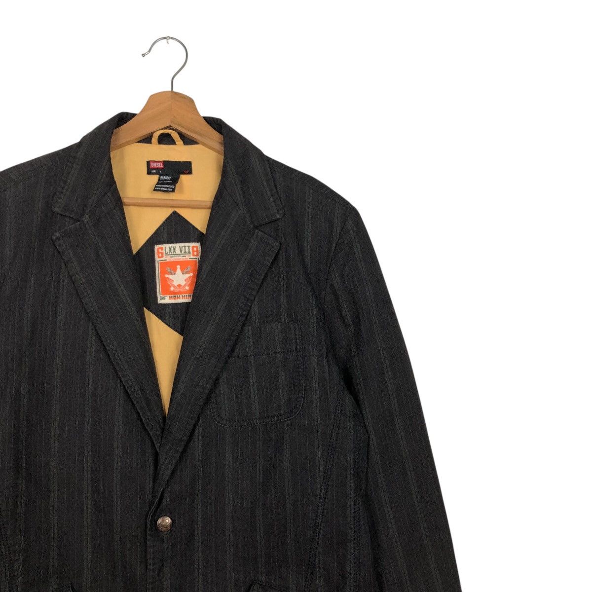 Diesel DIESEL Pinstripe Blazer L — Workwear Tailored Cotton Jacket Size US L / EU 52-54 / 3 - 7 Thumbnail