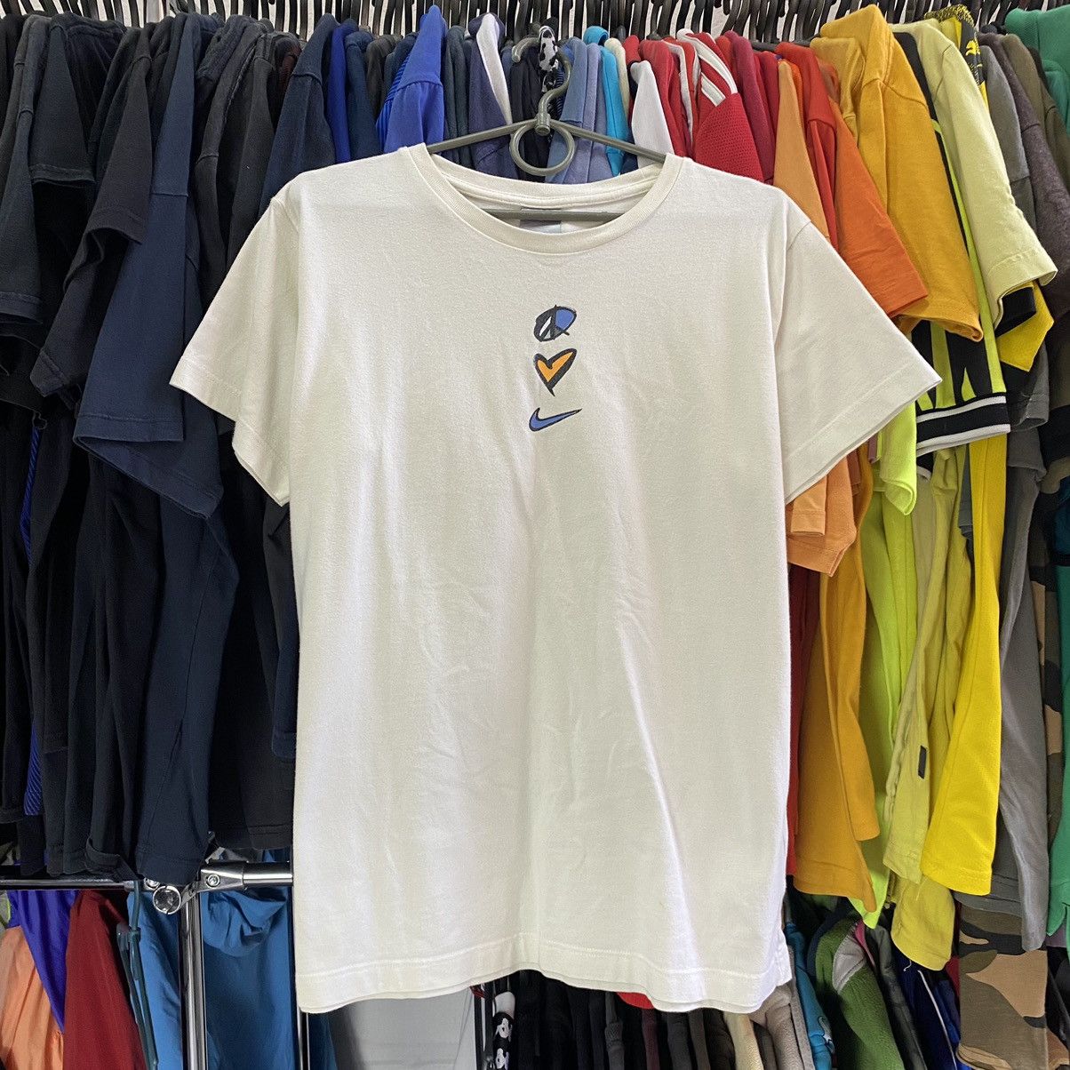 Vintage Vintage Nike Small Swoosh drill 90’s tee Size L / US 10 / IT 46 - 1 Thumbnail