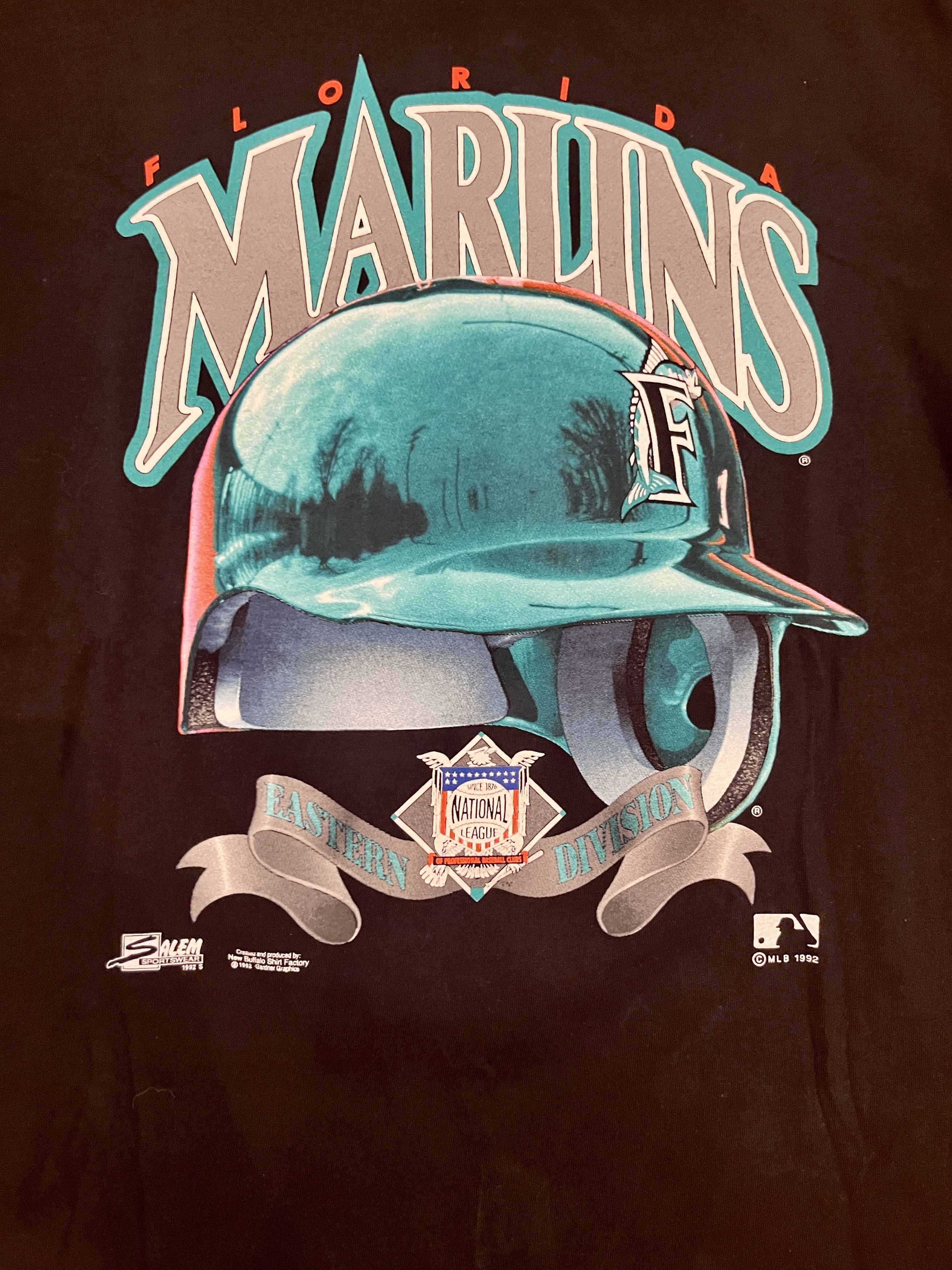 Vintage Vintage 1992 Florida Marlins Salem T-Shirt XL Single Stitch Size US XL / EU 56 / 4 - 1 Thumbnail