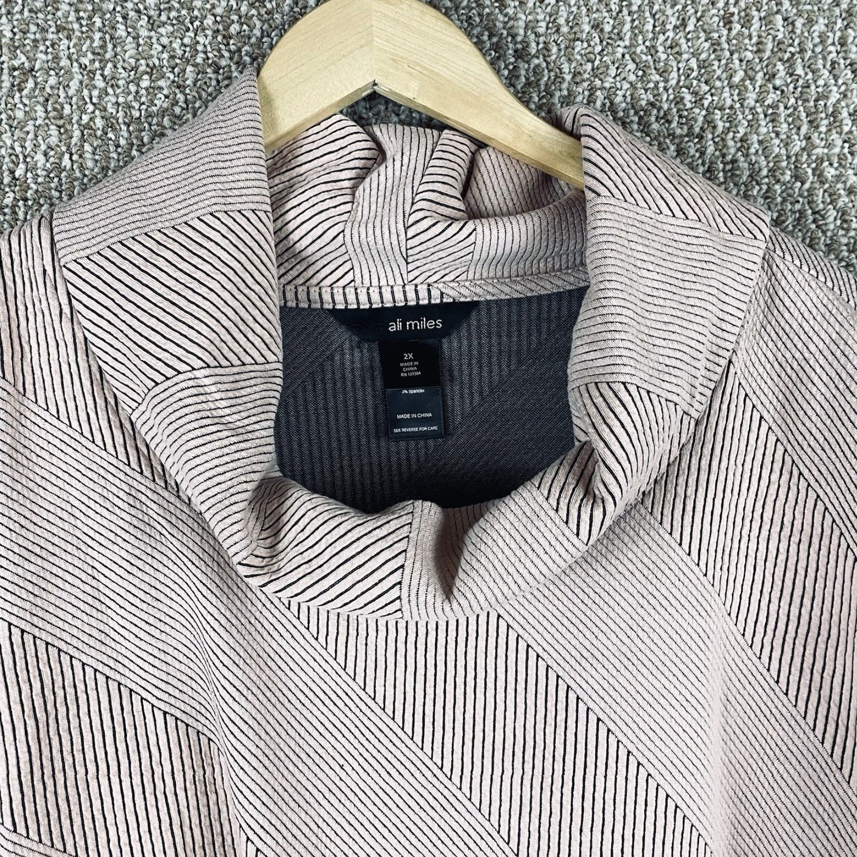Vintage Ali Miles Tunic Sweater Women 2X Dusty Pink Cowl Neck Bohemian Quiet Luxury Pullover Long Sleeve Plus Size Womens Size XXL / US 16-18 / IT 52-54 - 3 Thumbnail
