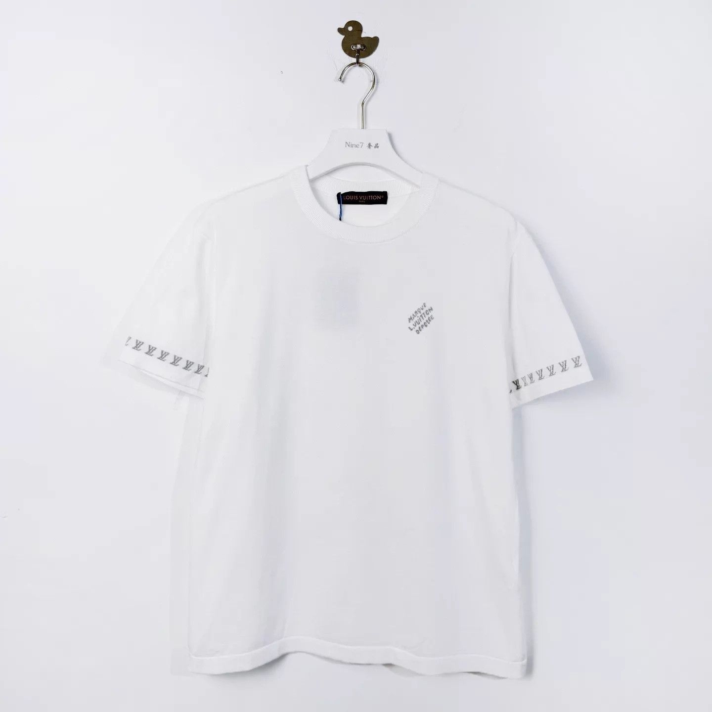 Louis Vuitton White Short-Sleeve Shirt with Text Details Size US M / EU 48-50 / 2 - 1 Thumbnail