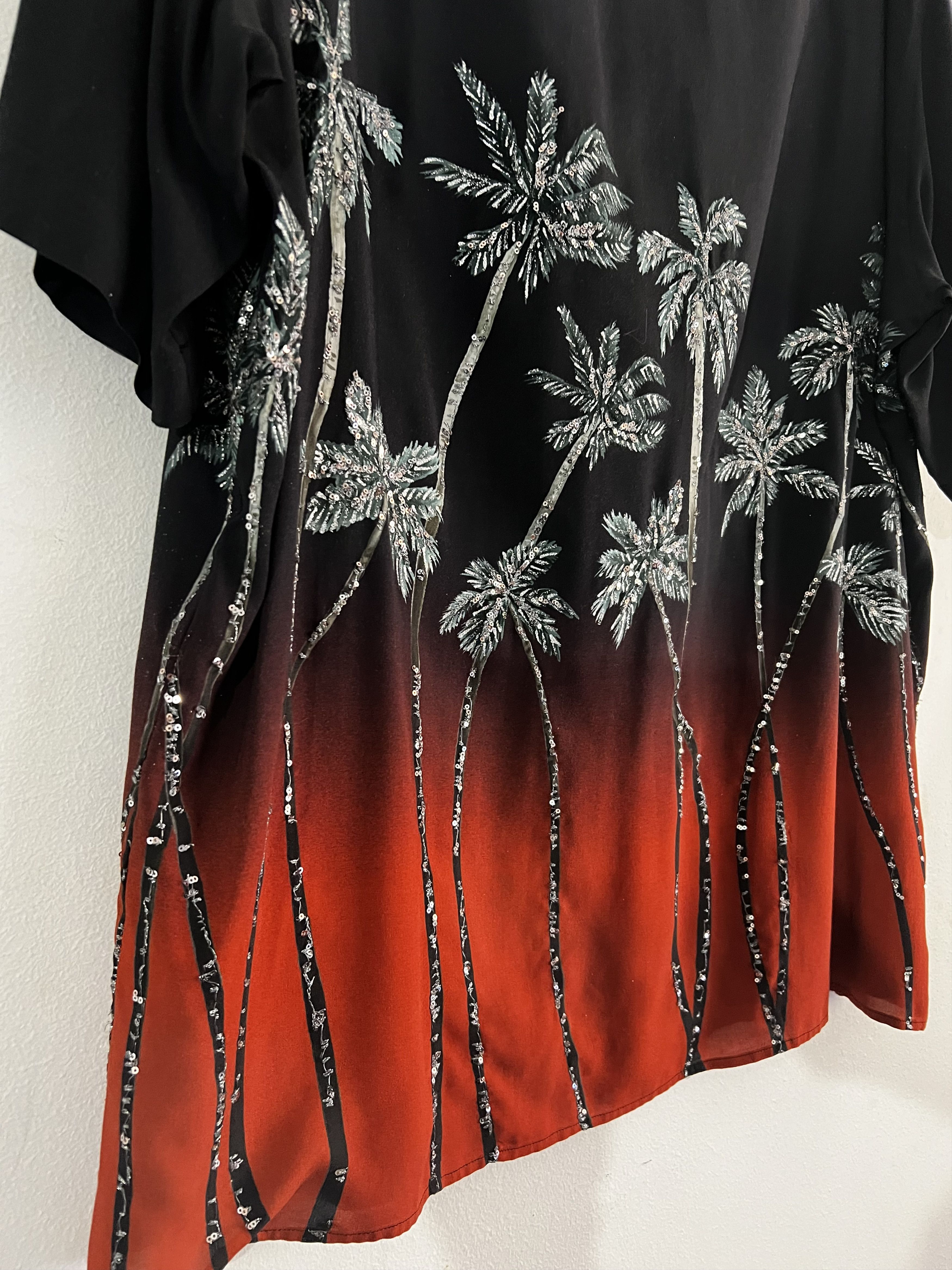 Celine × Hedi Slimane Palm Embroidered Short Sleeved Shirt Size US M / EU 48-50 / 2 - 7 Thumbnail
