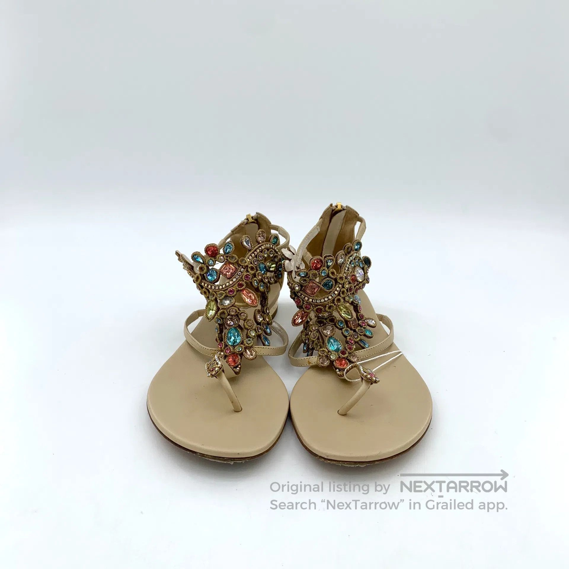 Rene Caovilla Rene Caovilla Brown Heavy Beaded Embroidery Casual Flat On Size US 7 / IT 37 - 3 Thumbnail