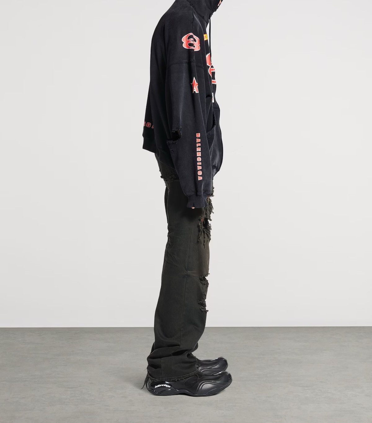 Balenciaga Balenciaga Sponsor Logos Oversized Zip-Up Hoodie Size US XL / EU 56 / 4 - 6 Thumbnail