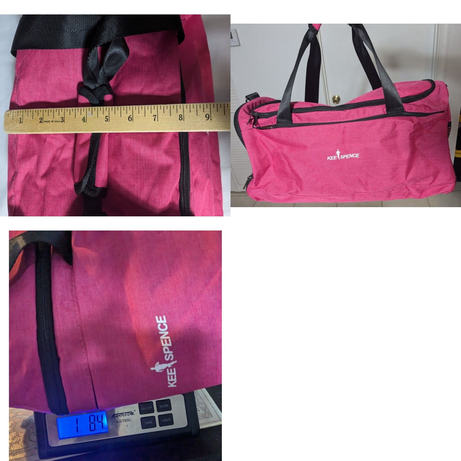 Pinko KEE SPENCE Women Pink Duffle Bag Large EUC Size ONE SIZE - 9 Thumbnail