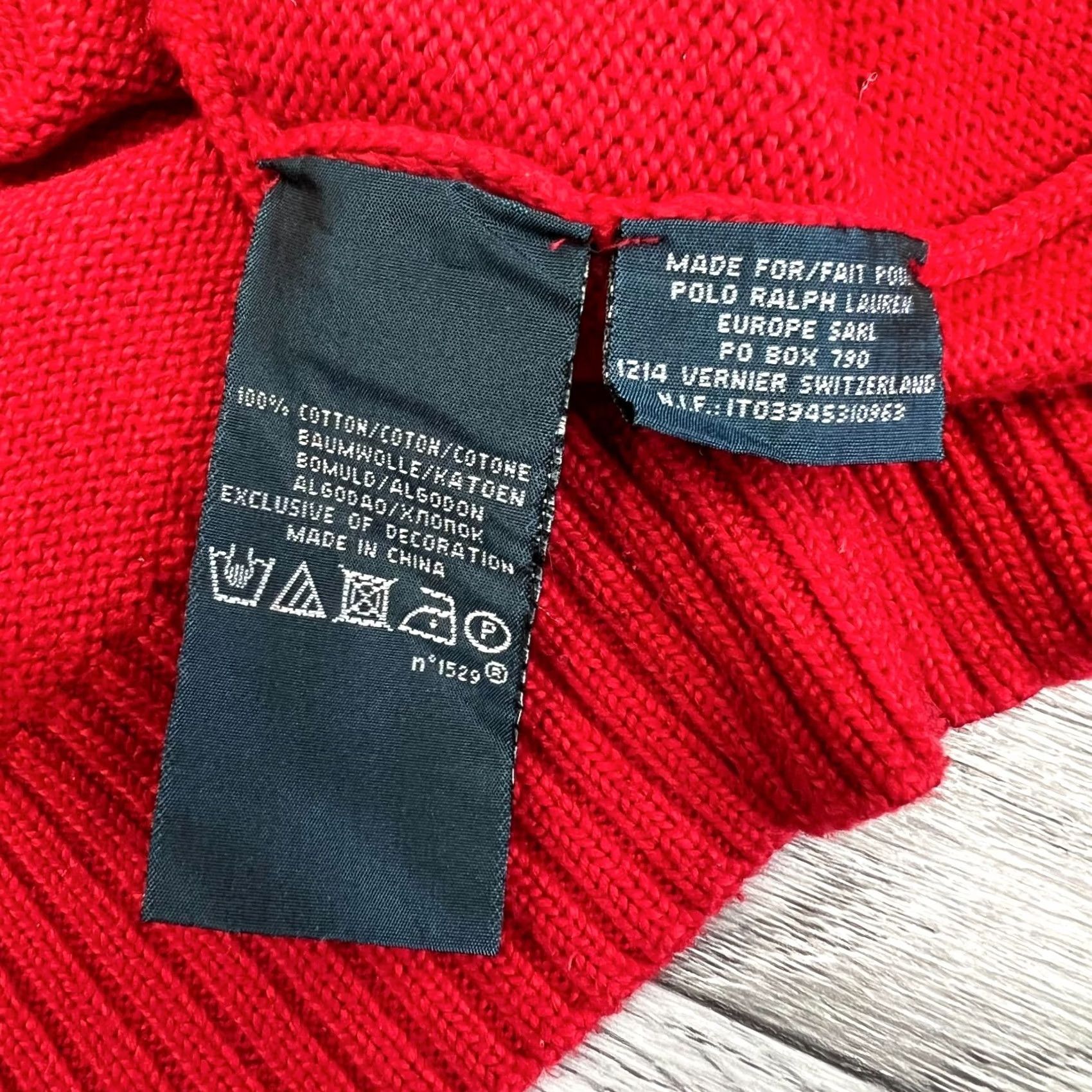 Polo Ralph Lauren Polo Ralph Lauren Sweater Mens L Red Vtg Knit Pullover Crew Neck Men Size Size US L / EU 52-54 / 3 - 6 Thumbnail