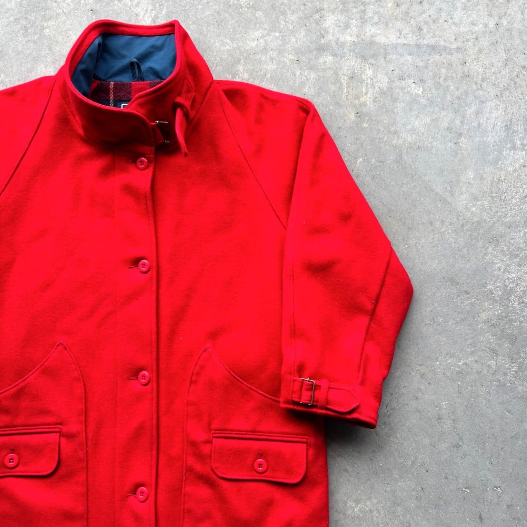 Vintage VINTAGE Woolrich Woman Red Wool Barn Coat Funnel Neck Plaid Lined Made in USA M Size M / US 6-8 / IT 42-44 - 7 Thumbnail