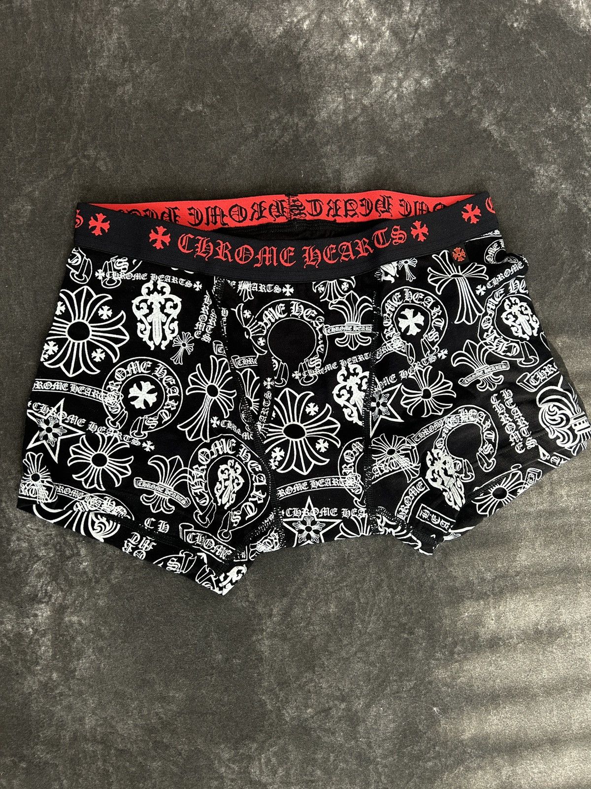 Chrome Hearts *RARE* CHROME HEARTS ALL OVER LOGO PRINT BOXER SZ M Size 32 - 1 Thumbnail