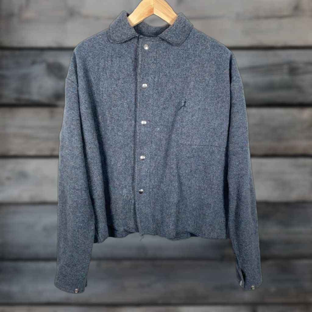 Vintage VINTAGE Donegal Wool Shirt Jacket Mens 2XL Gray Tweed Shacket Unlined Snap Button Casual Workwear 80s 90s Hipster Retro Mens Size US XXL / EU 58 / 5 - 1 Thumbnail