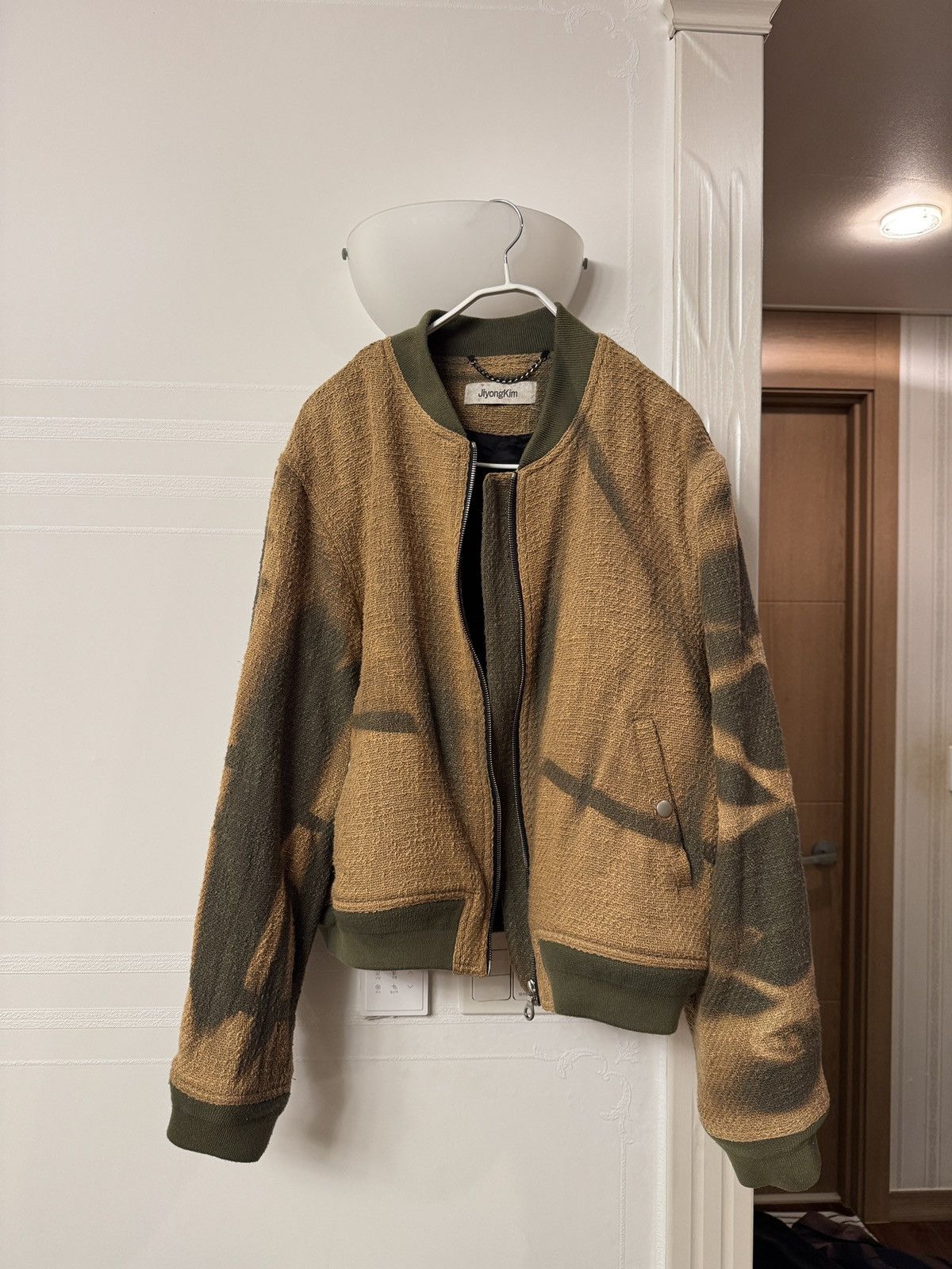 JiyongKim Jiyongkim 23AW Tweed Bomber Olive Khaki Size US M / EU 48-50 / 2 - 2 Thumbnail