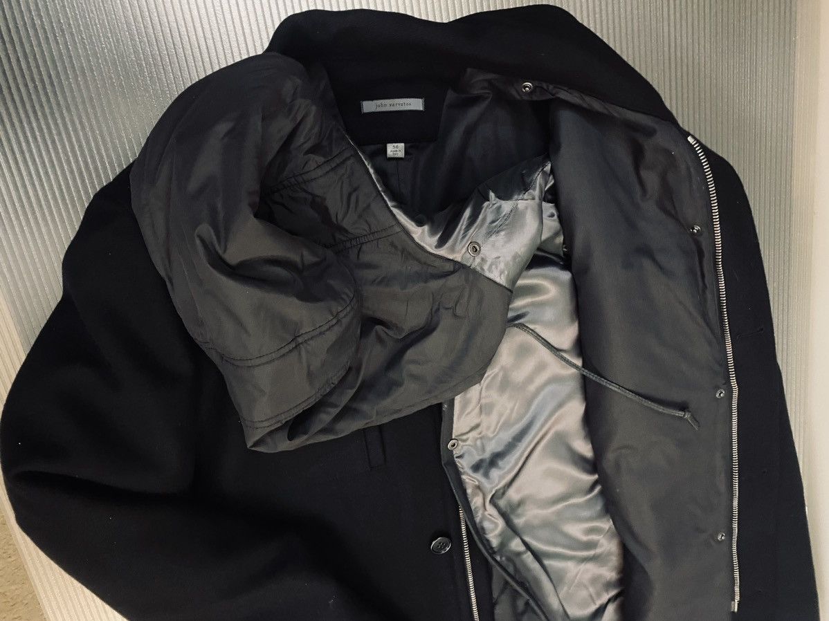 John Varvatos John Varvatos 🇮🇹 noir wool techno lined hood overcoat 56 NEW Size US XL / EU 56 / 4 - 10 Thumbnail
