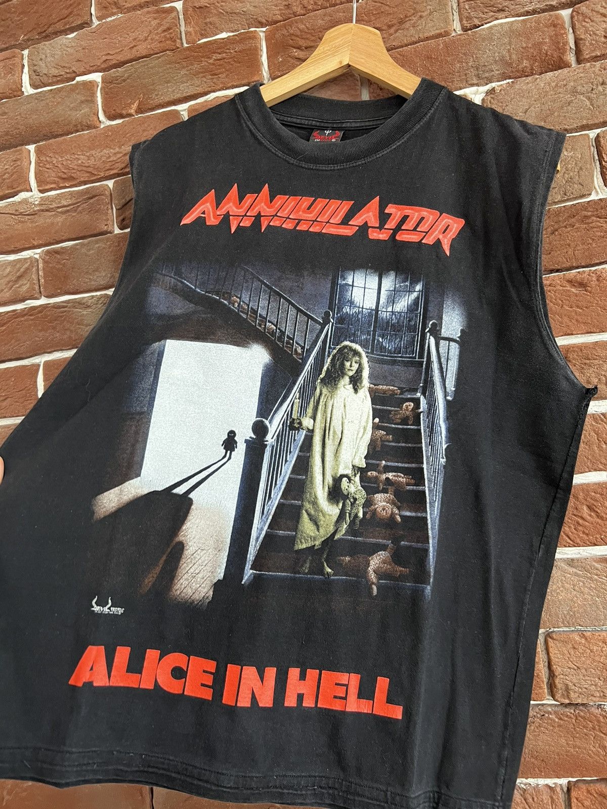Band Tees Rare Vintage 90s ANIHILATOR Alice in Hell Metal Band Shirt Size US L / EU 52-54 / 3 - 3 Thumbnail