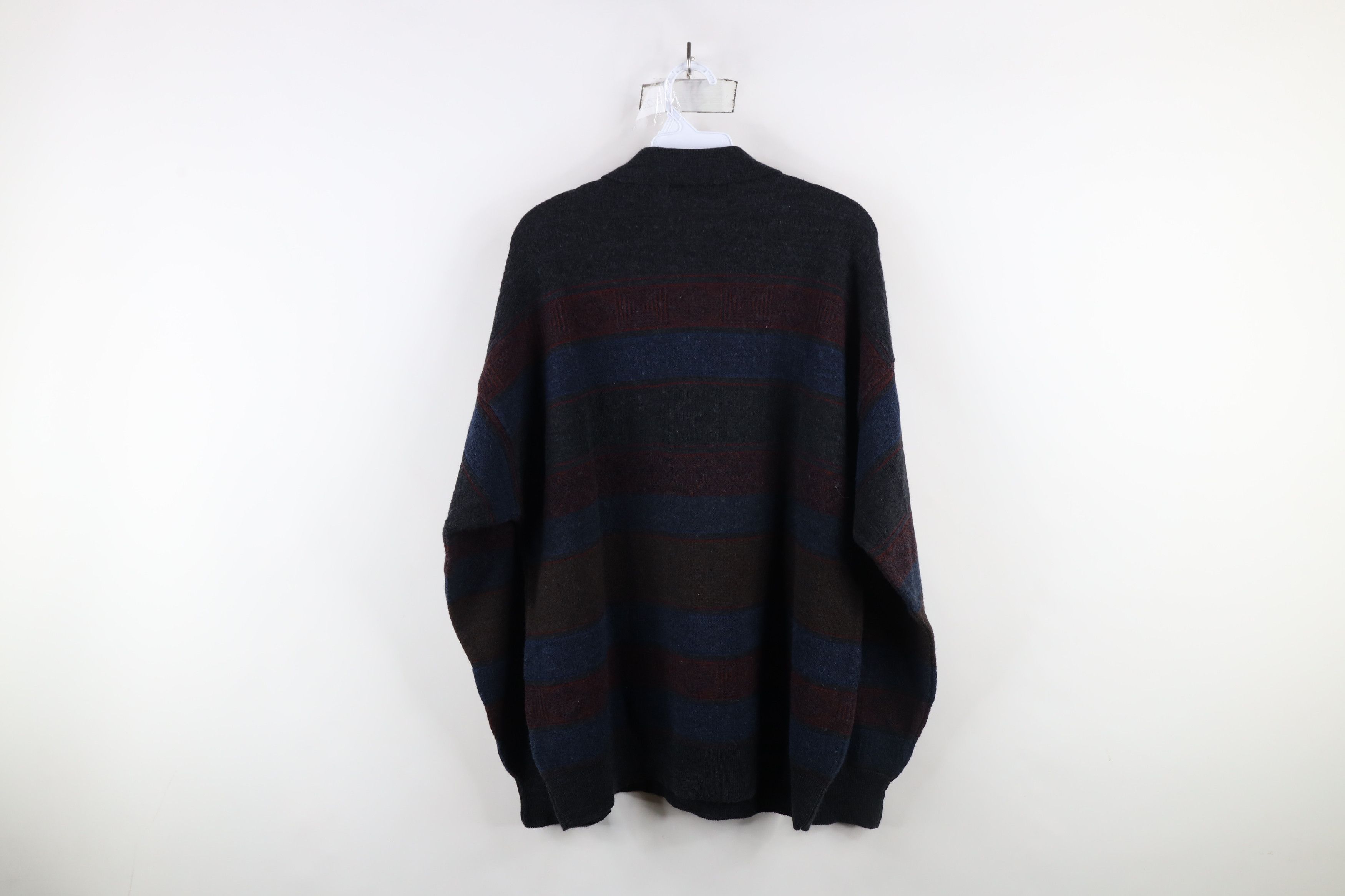 Vintage Vintage 90s Streetwear Wool Blend Knit Collared Sweater Size ONE SIZE - 7 Thumbnail