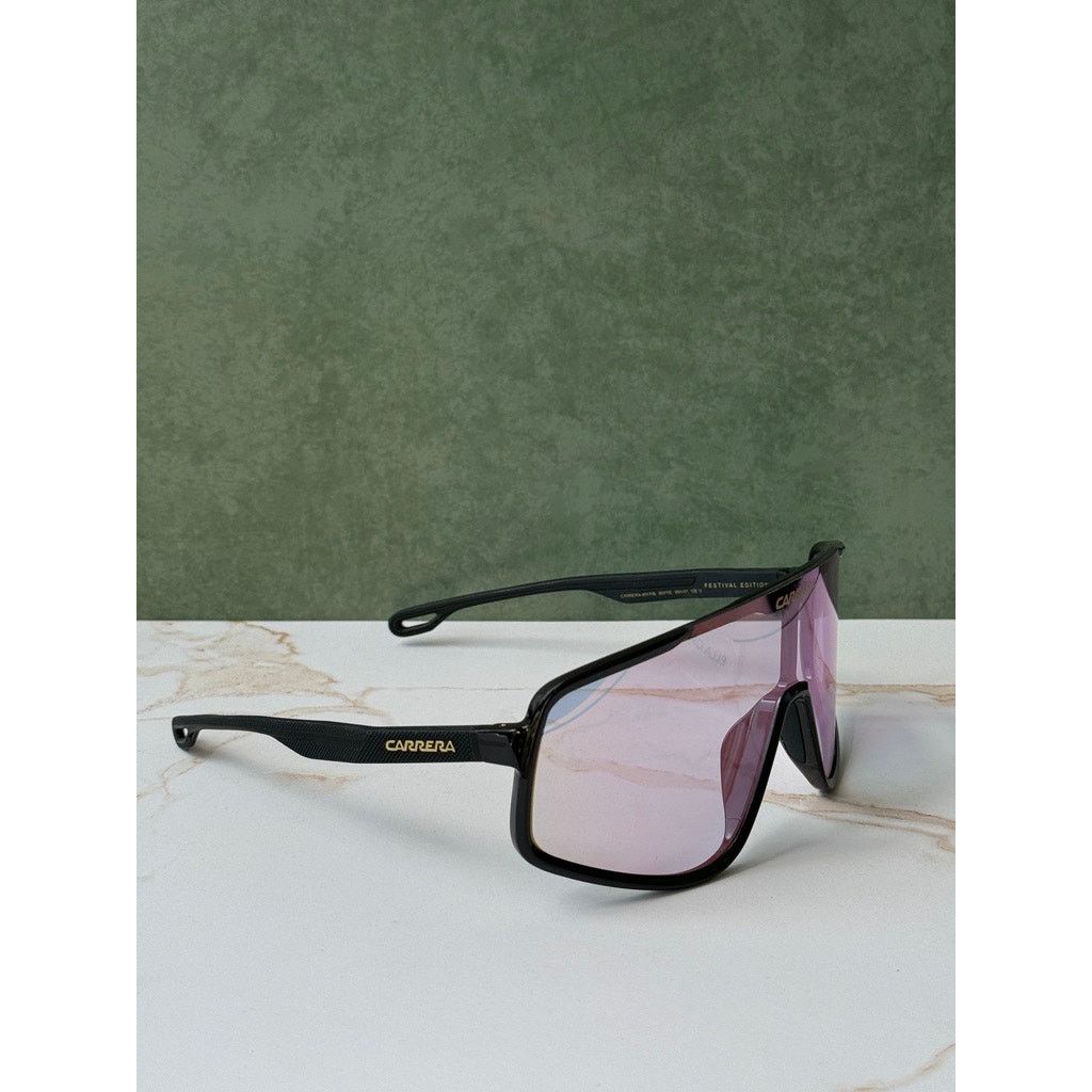 Carrera NEW Carrera 4017/S Mask Shield Sunglasses Black Mirror Lens Size ONE SIZE - 5 Thumbnail